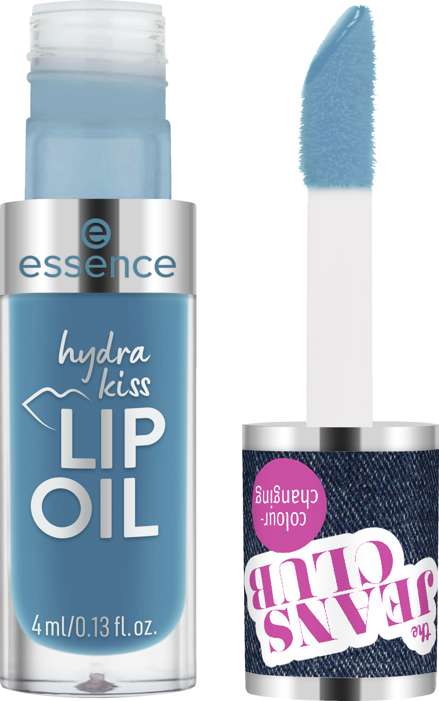 essence The Jeans Club Hydra Kiss Lip Oil 107 - Blue Is The New Pink!