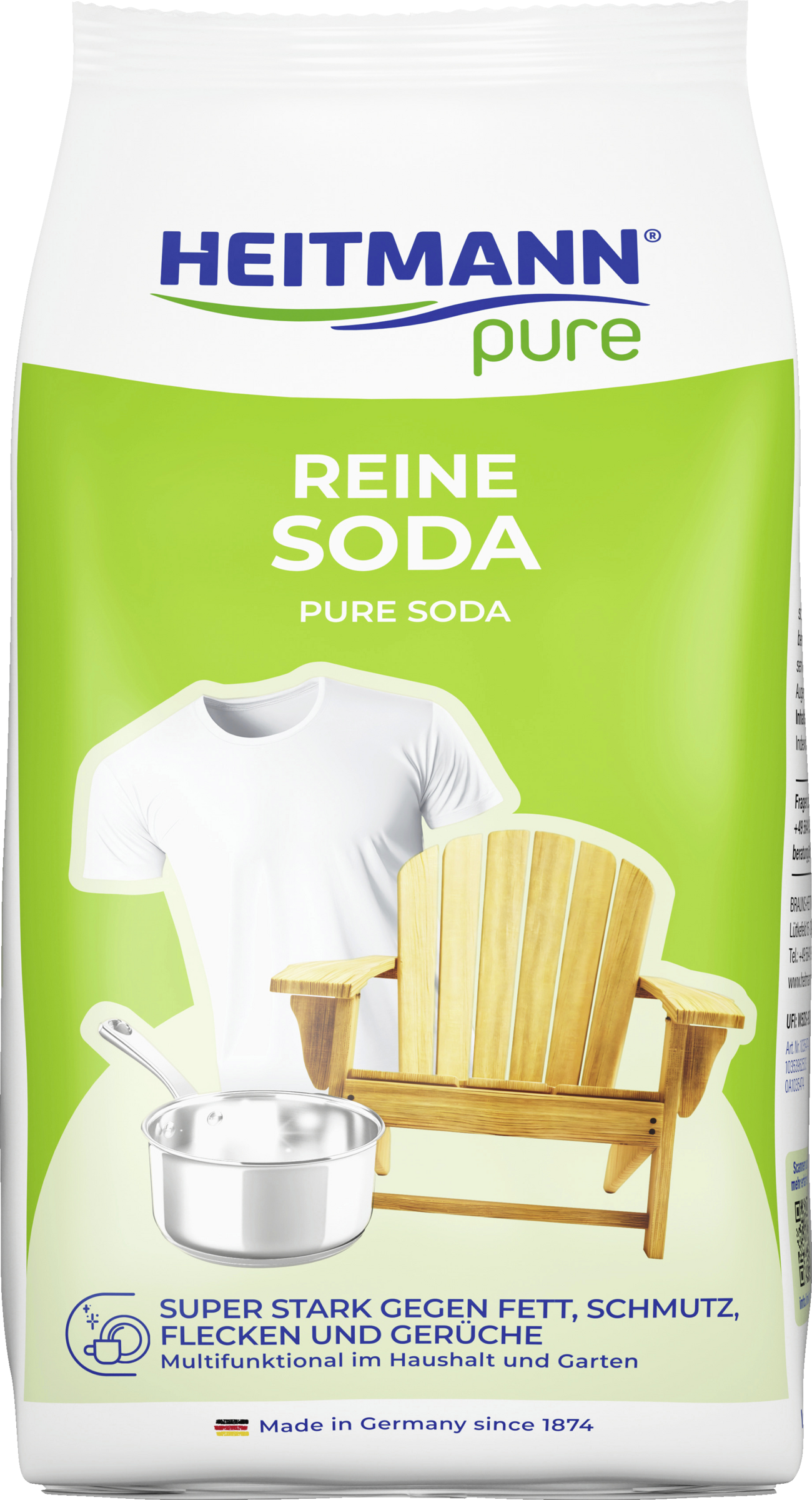 Heitmann pure Reine Soda, vielseitig anwendbar für Haushalt & Garten