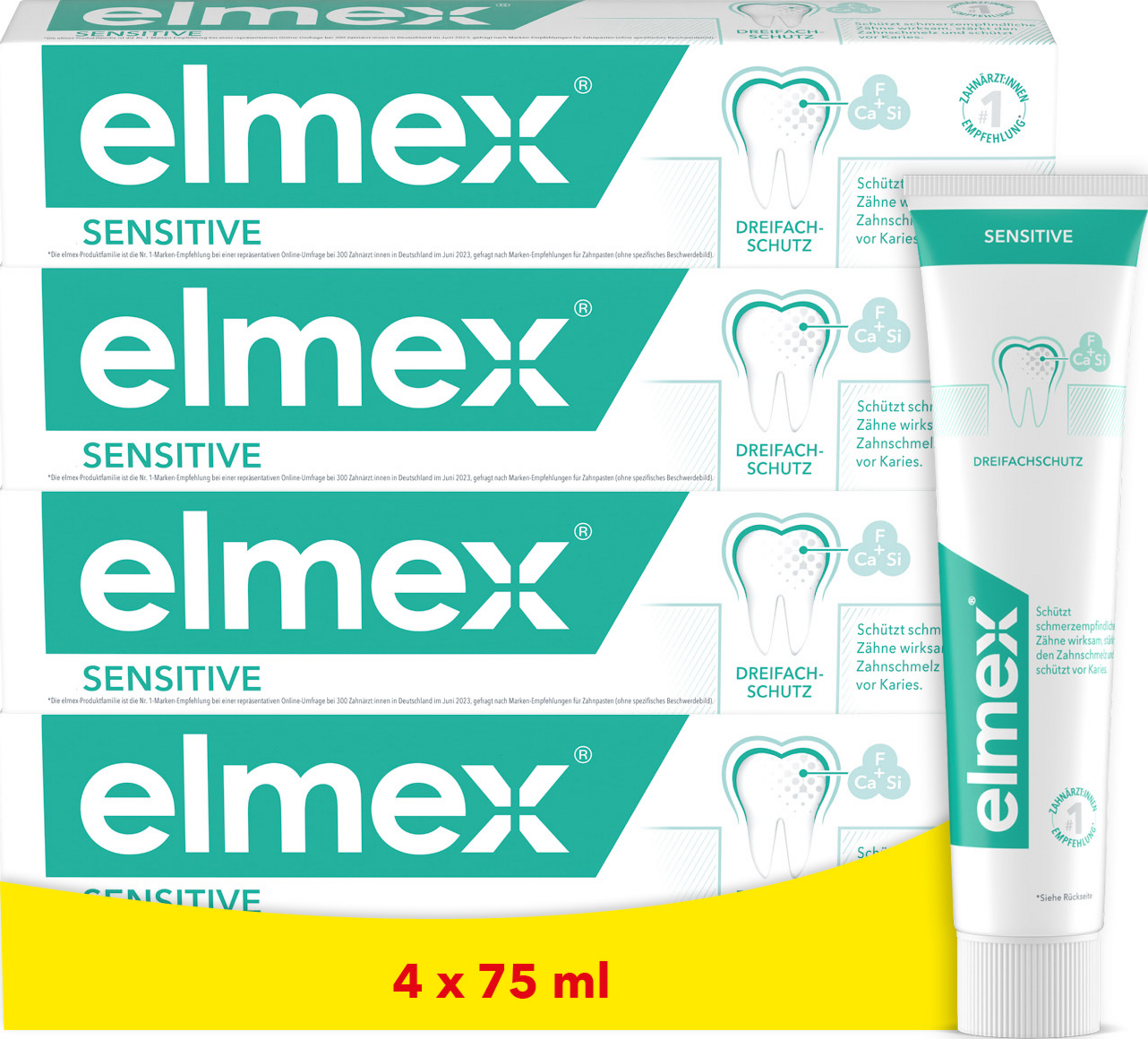 elmex 4er Pack Sensitive Zahnpasta