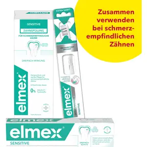 فرشاة أسنان، معجون أسنان، وغسول فم للعناية بالأسنان الحساسة - عبوة متعددة