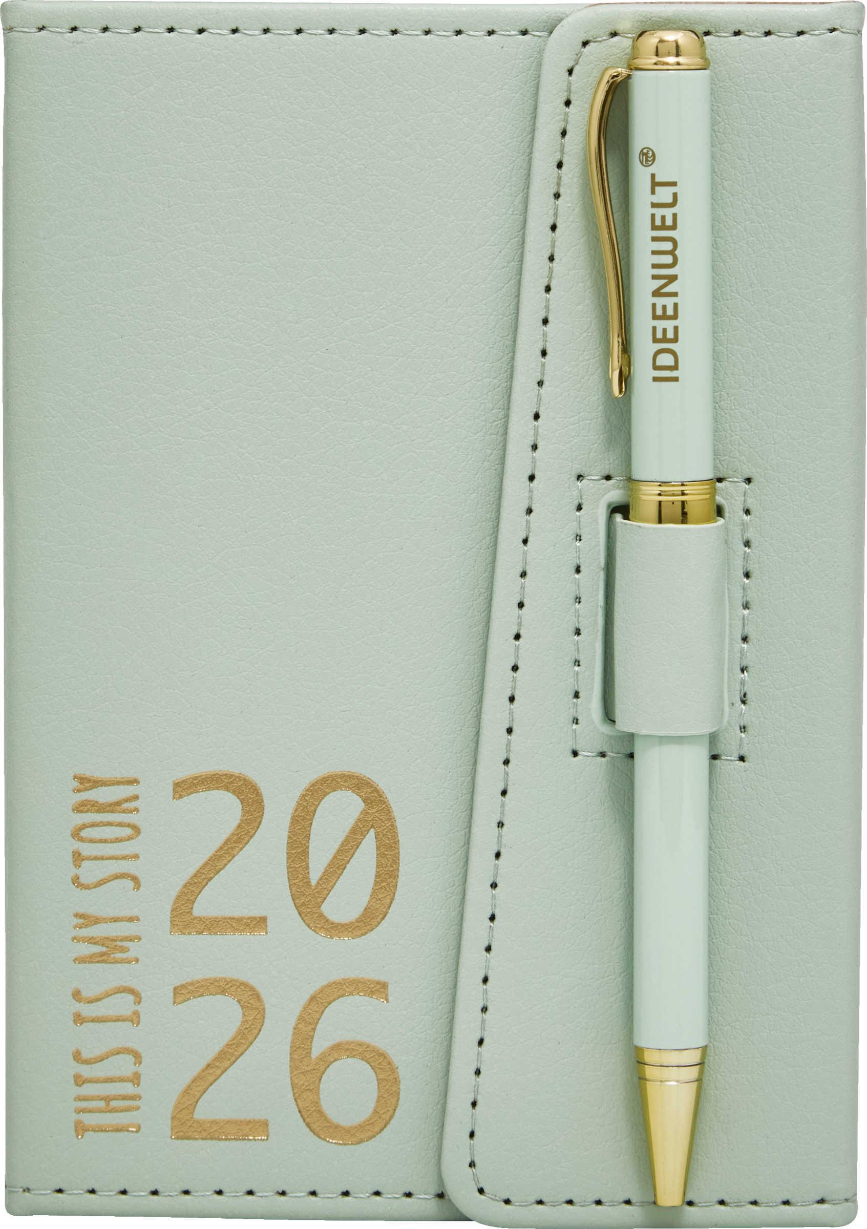 IDEENWELT Terminplaner 2026 mit Kugelschreiber mint