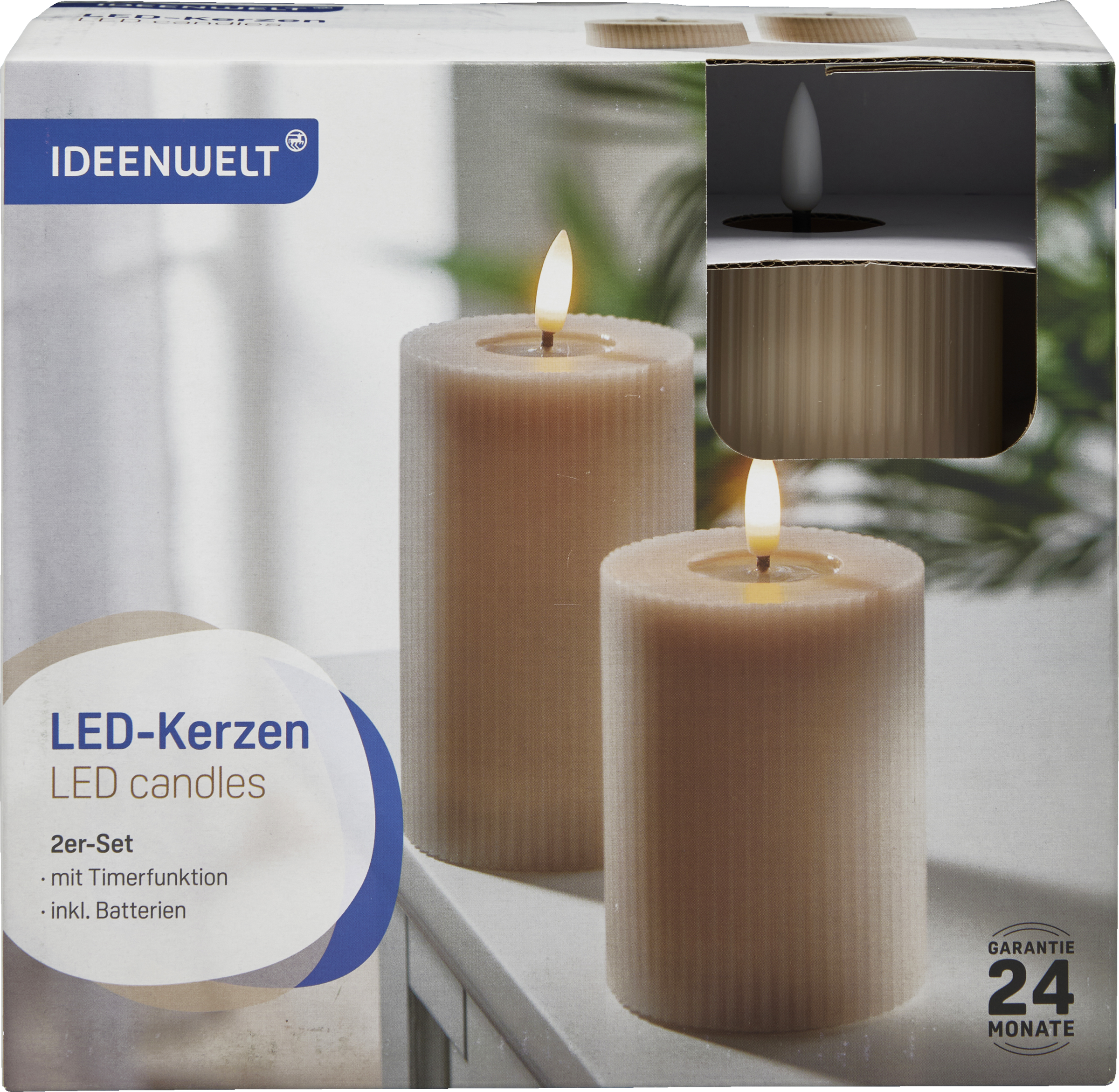2er Set LED-Kerzen
