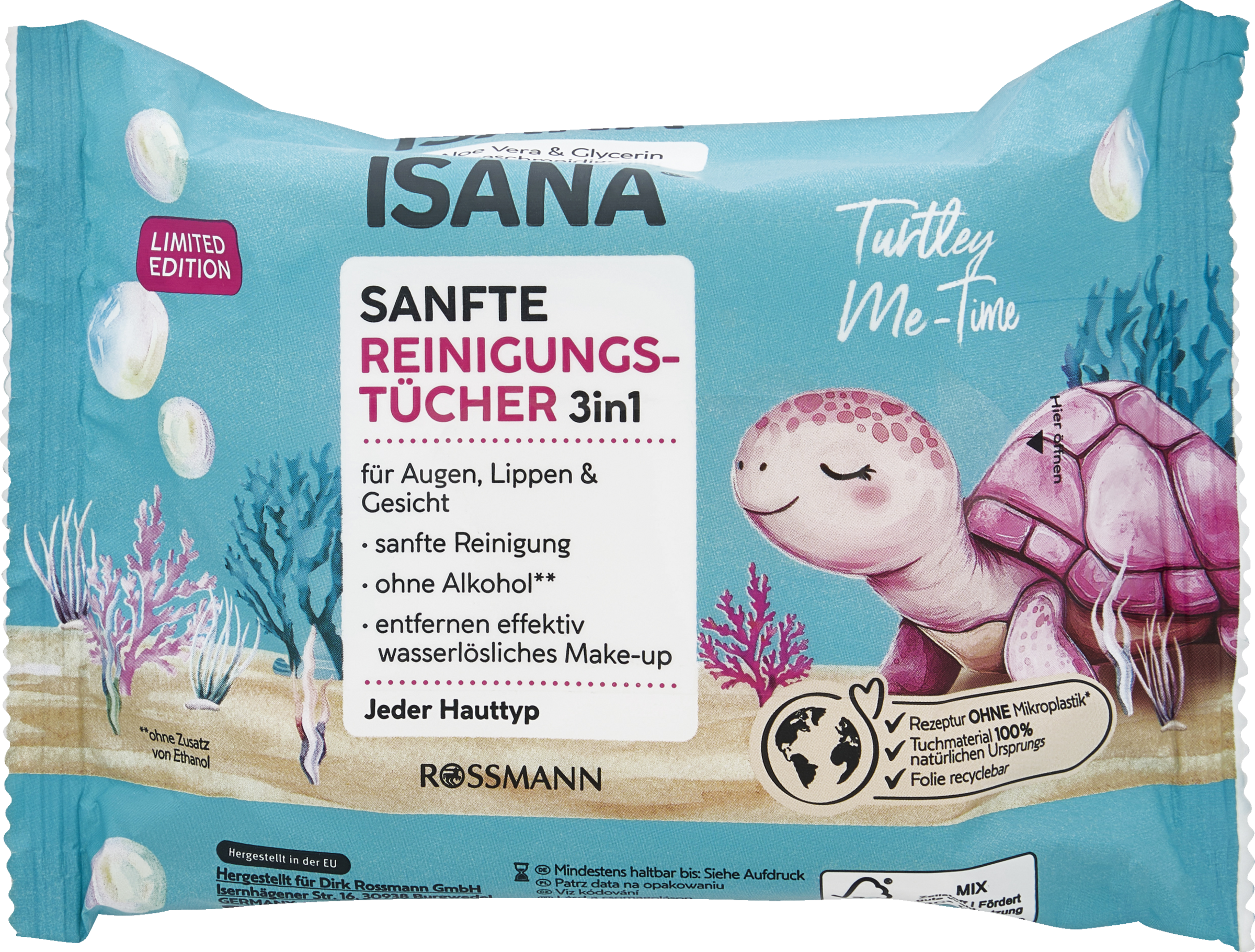 ISANA 3in1 sanfte Reinigungstücher