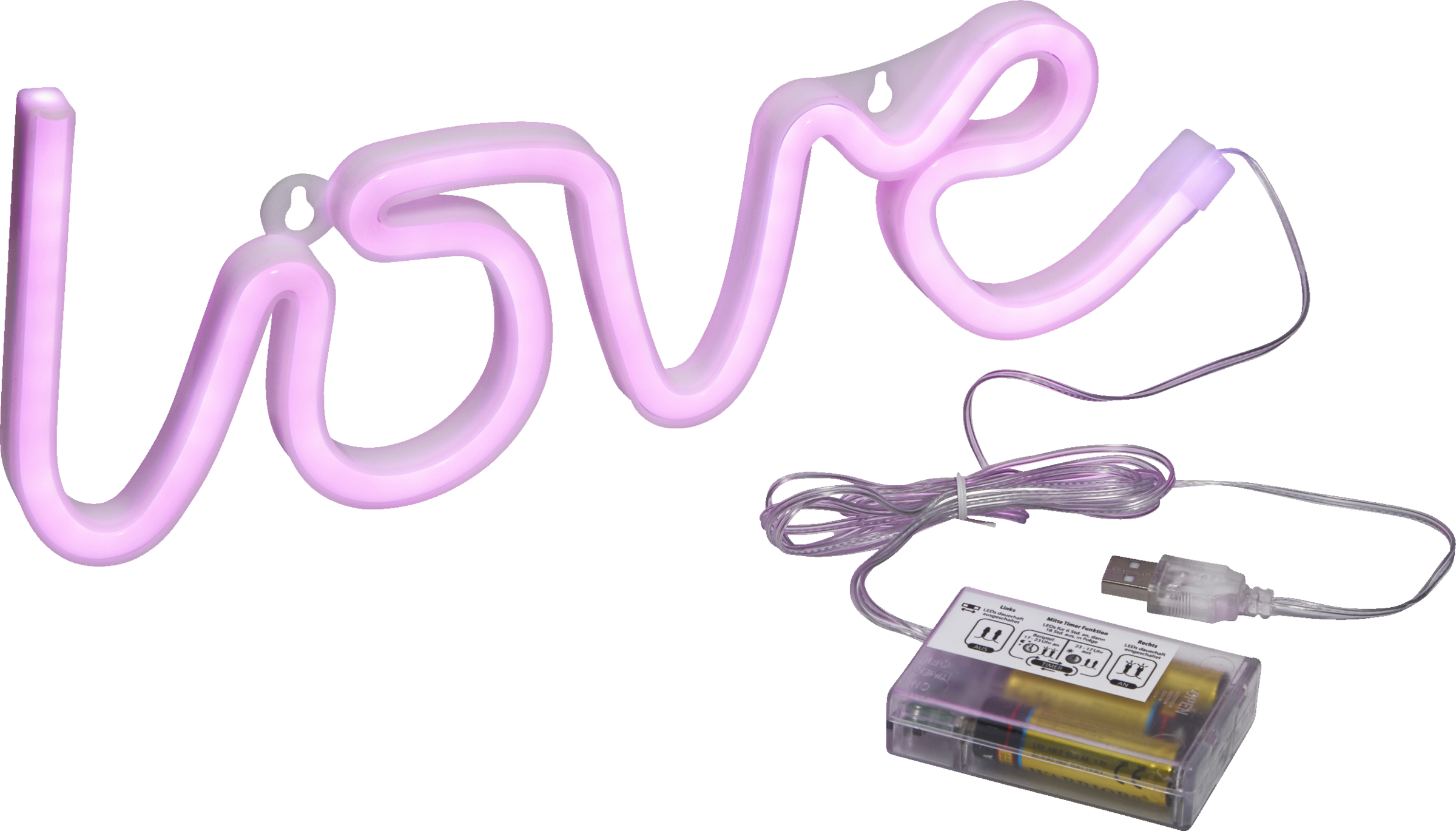 IDEENWELT LED-Neon-Leuchte pink