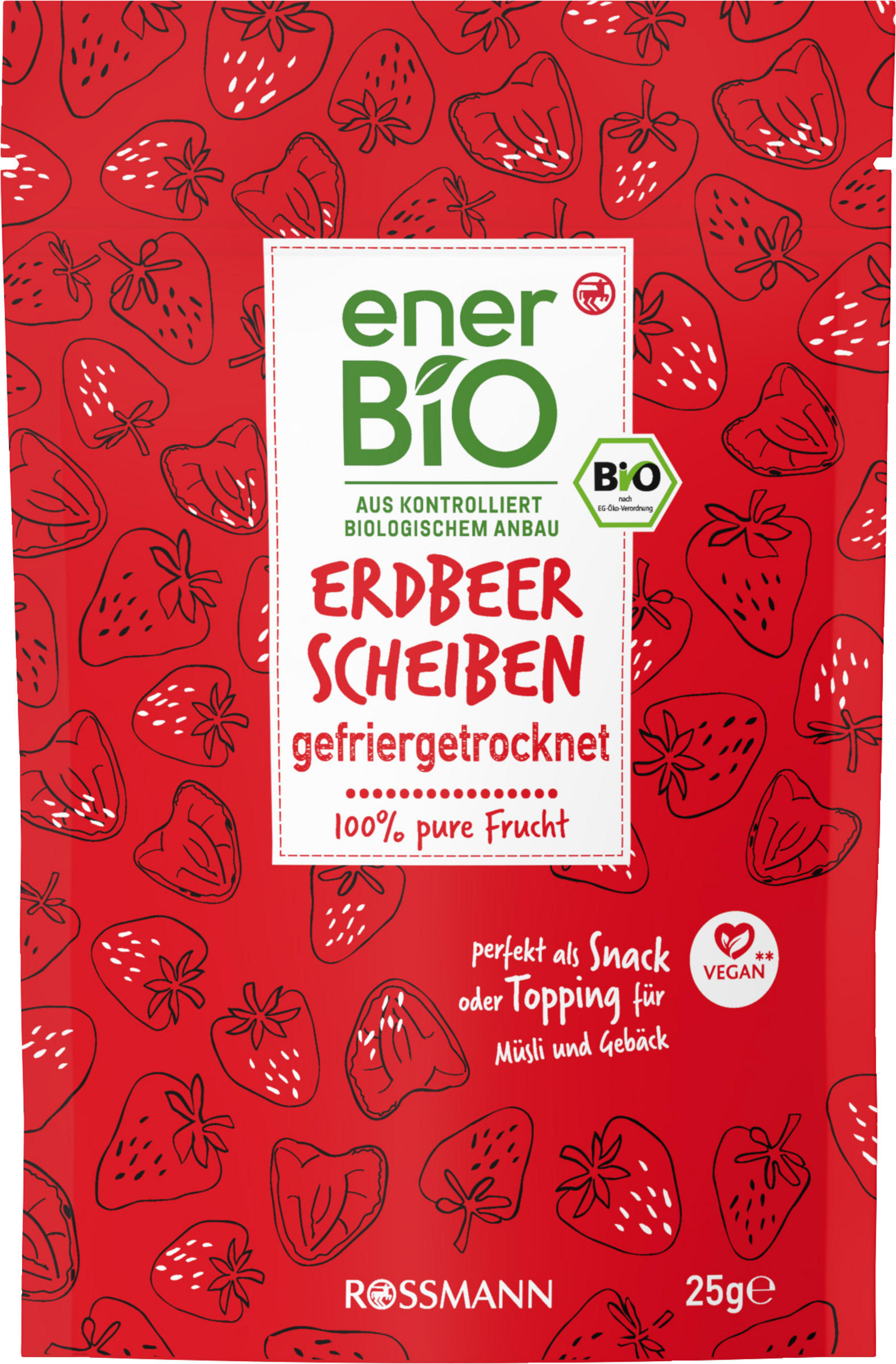 enerBiO gefriergetrocknete Erdbeeren