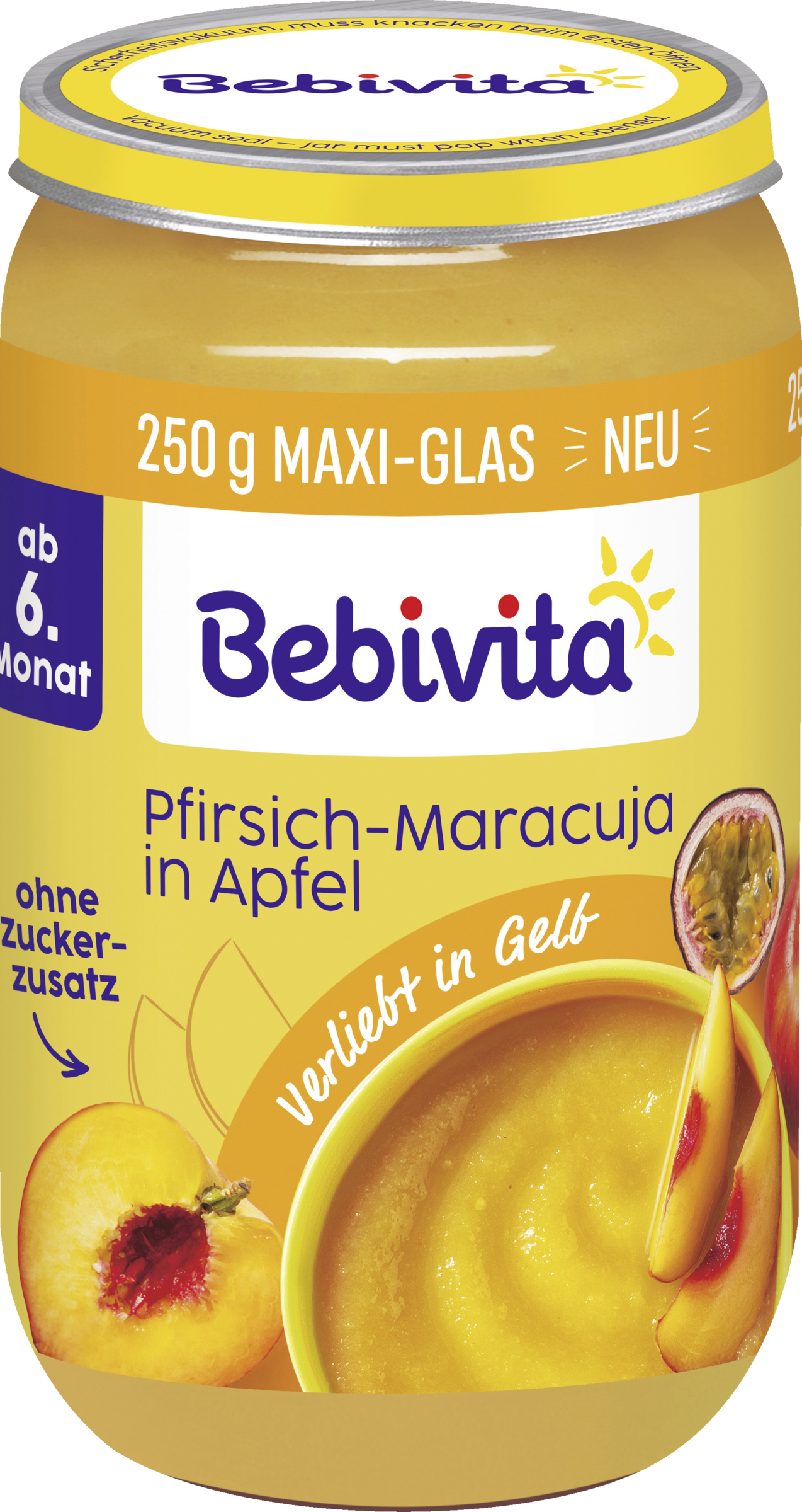 Bebivita Pfirsich-Maracuja in Apfel Früchte ab 6. Monat