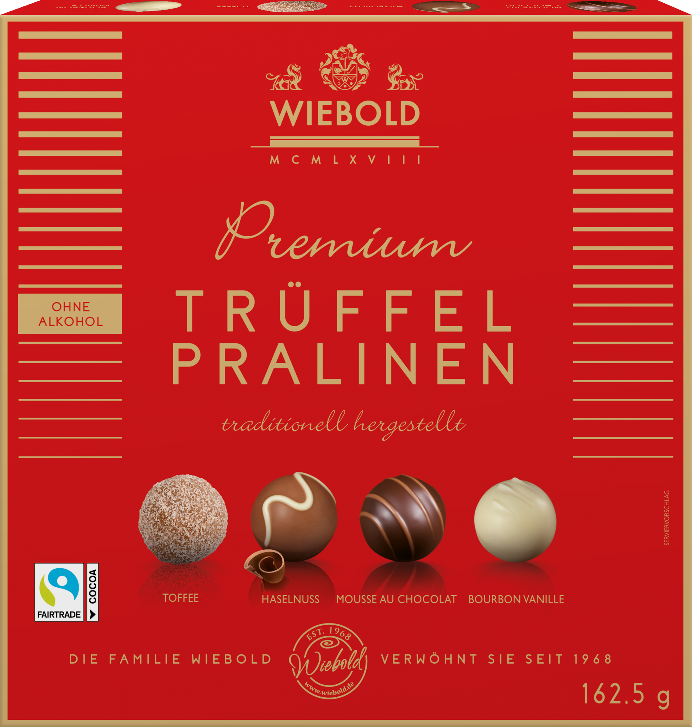 Premium Trüffel Pralinen ohne Alkohol