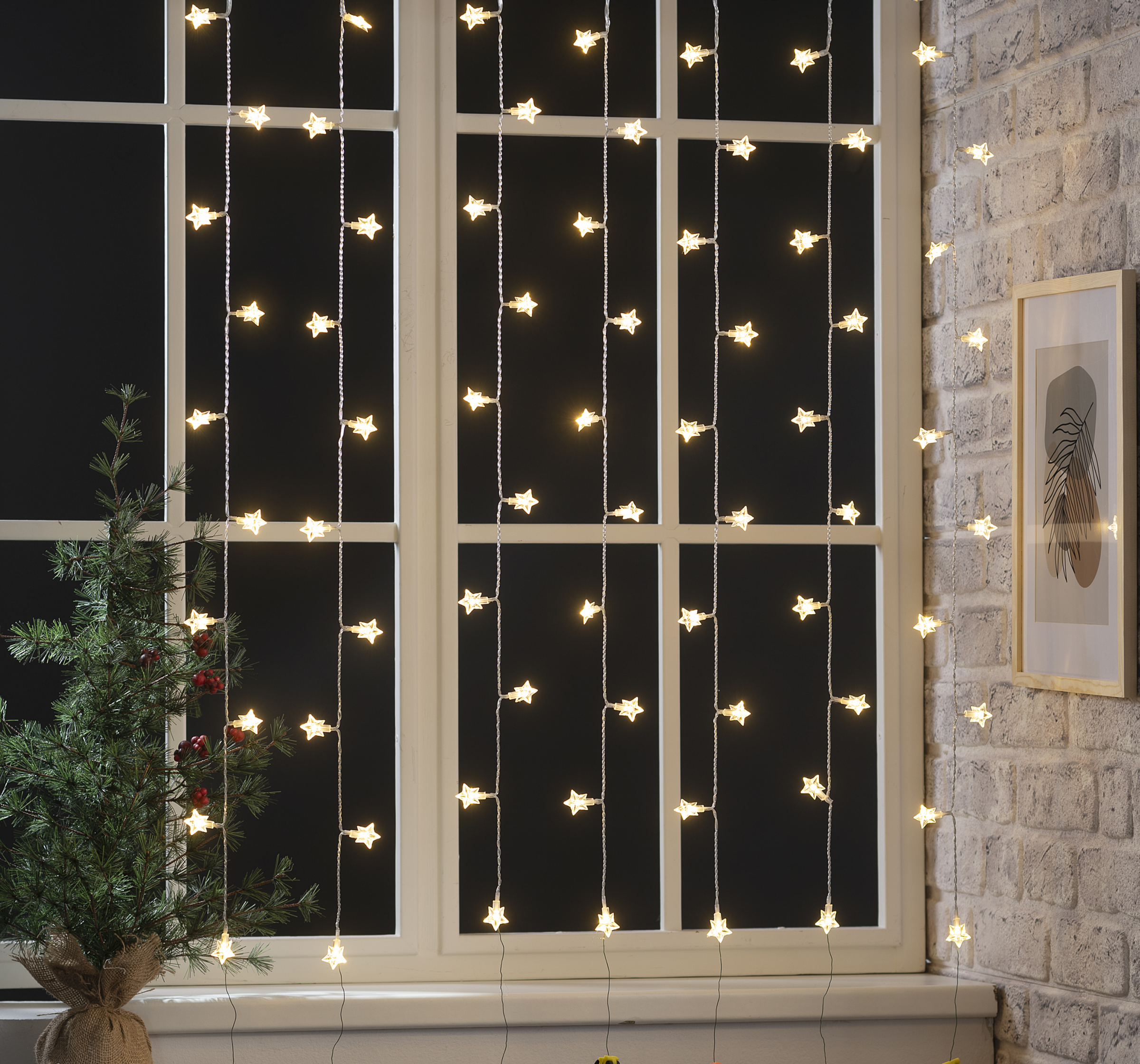 IDEENWELT LED-Vorhang – Sterne