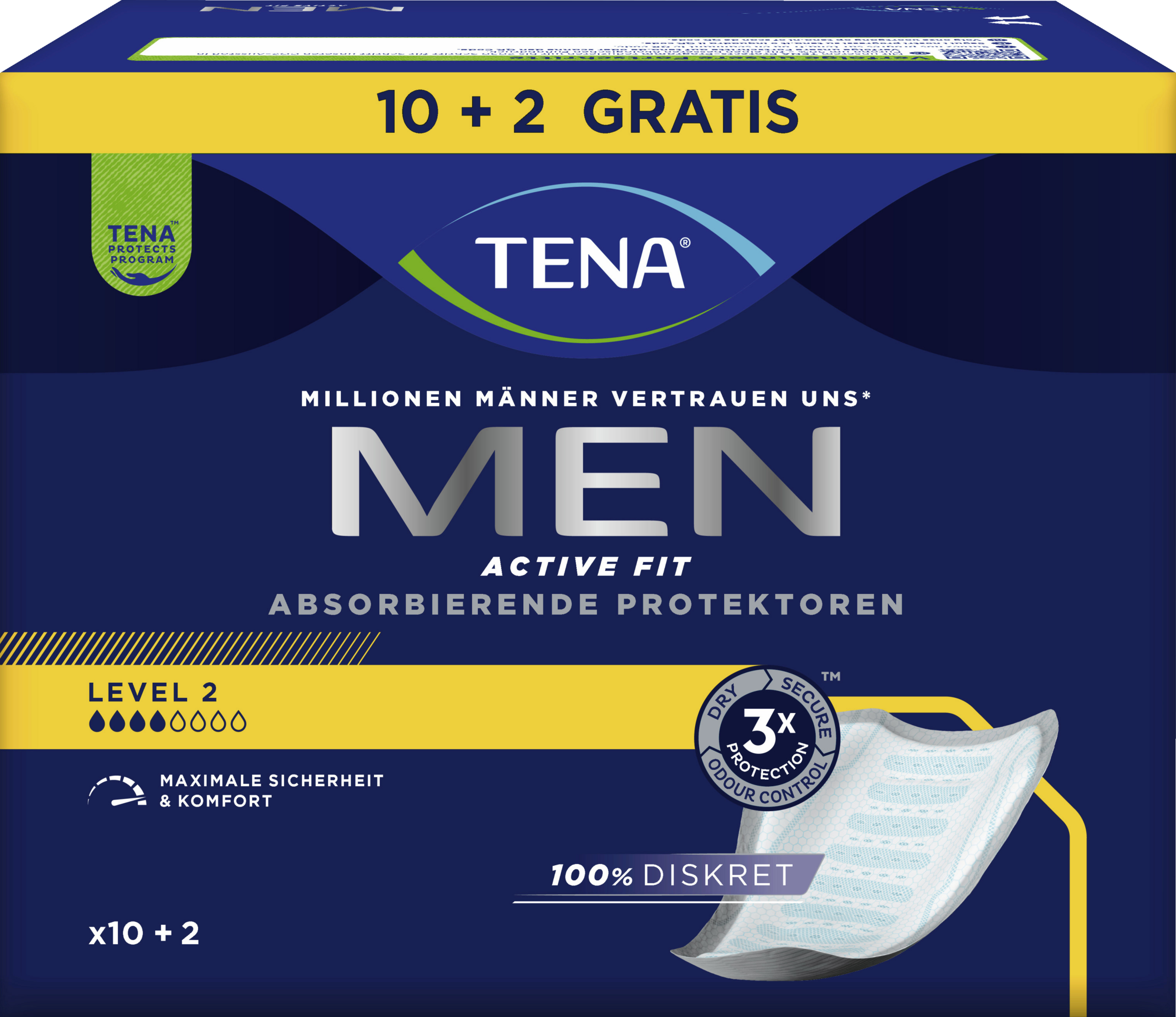 TENA Men Active Fit Absorbierende Protektoren Einlagen Level 2