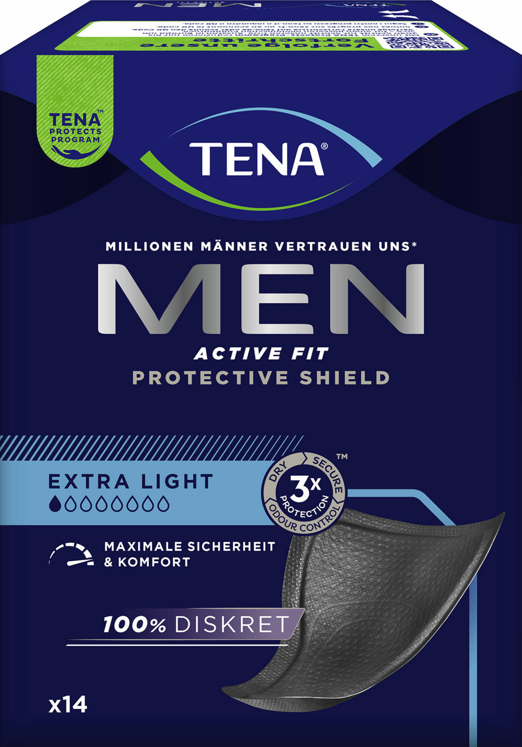 TENA Men Acitive Fit Protective Shield Einlagen extra dünn