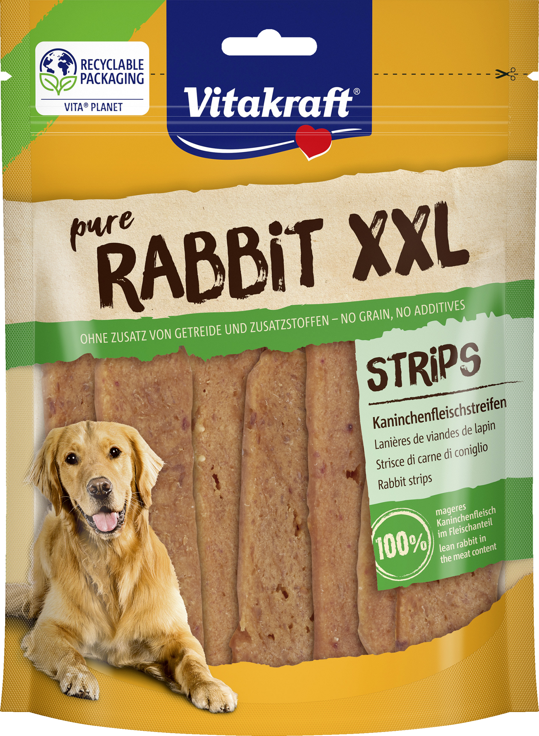 Vitakraft pure RABBIT Kaninchenfleischstreifen XXL
