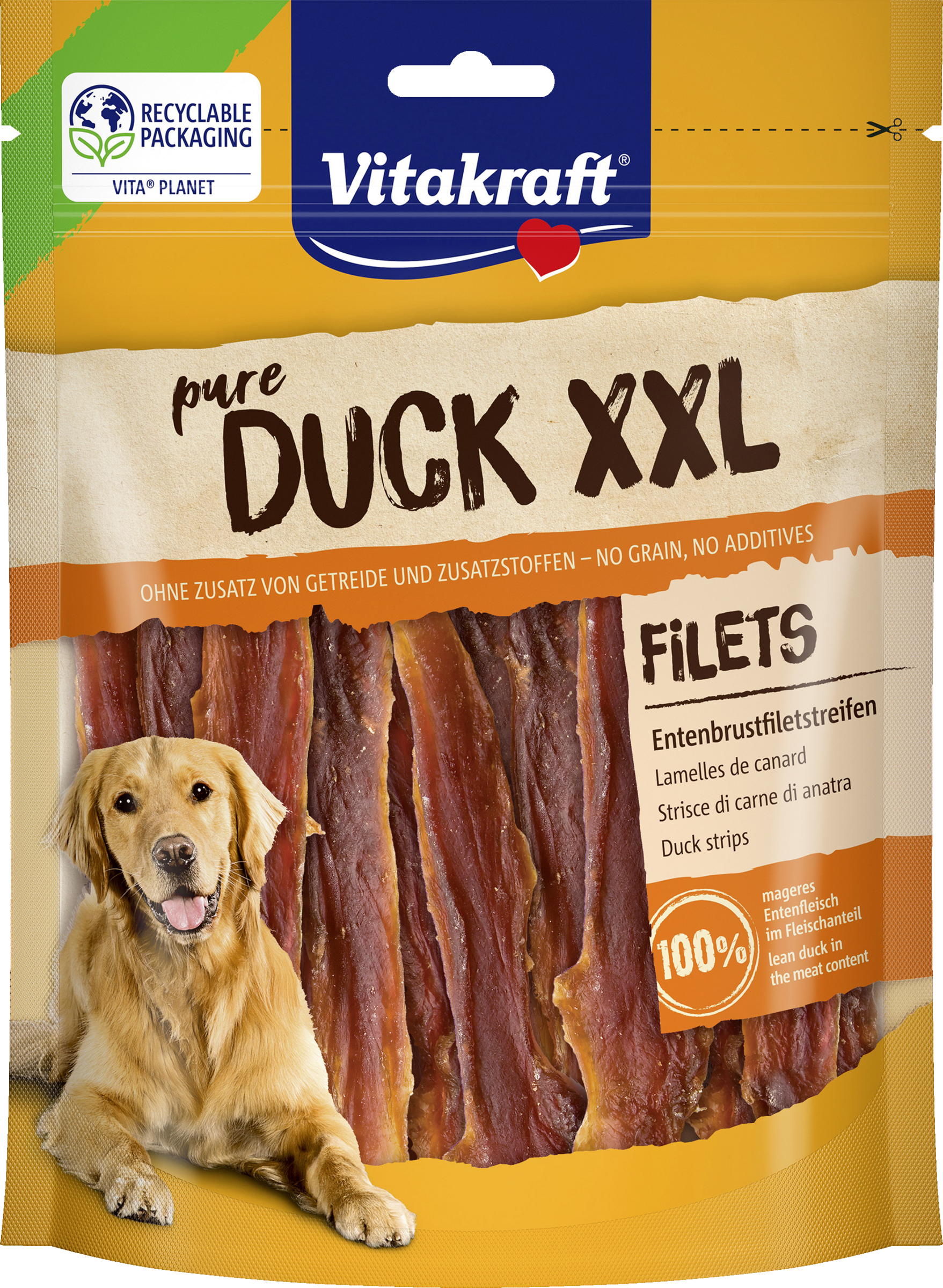 Vitakraft pure DUCK XXL Entenbrustfiletstreifen