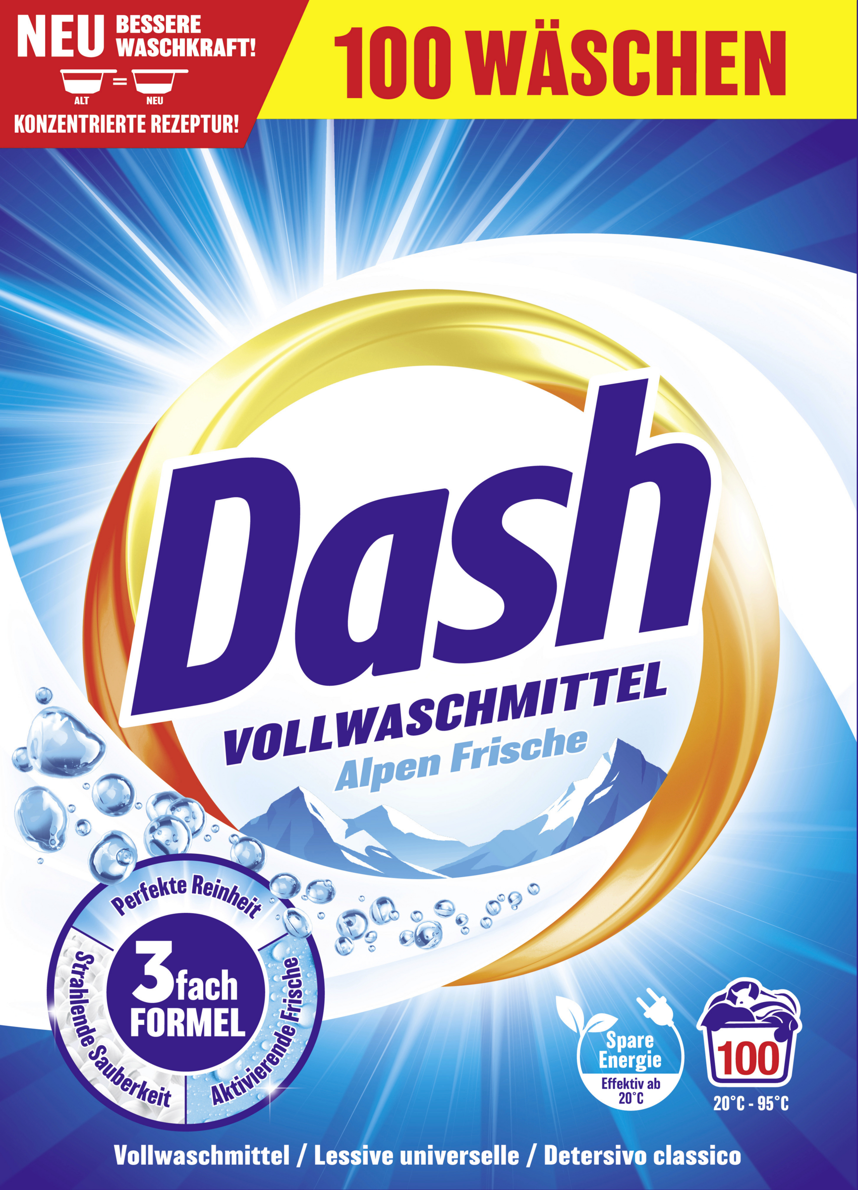 Dash Vollwaschmittel Pulver Alpenfrische 100 WL