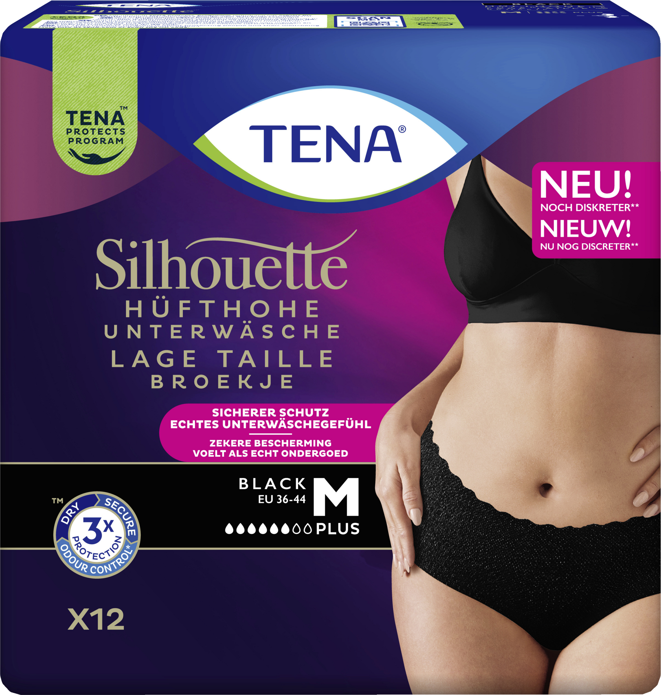TENA Silhouette Pants Plus Black M