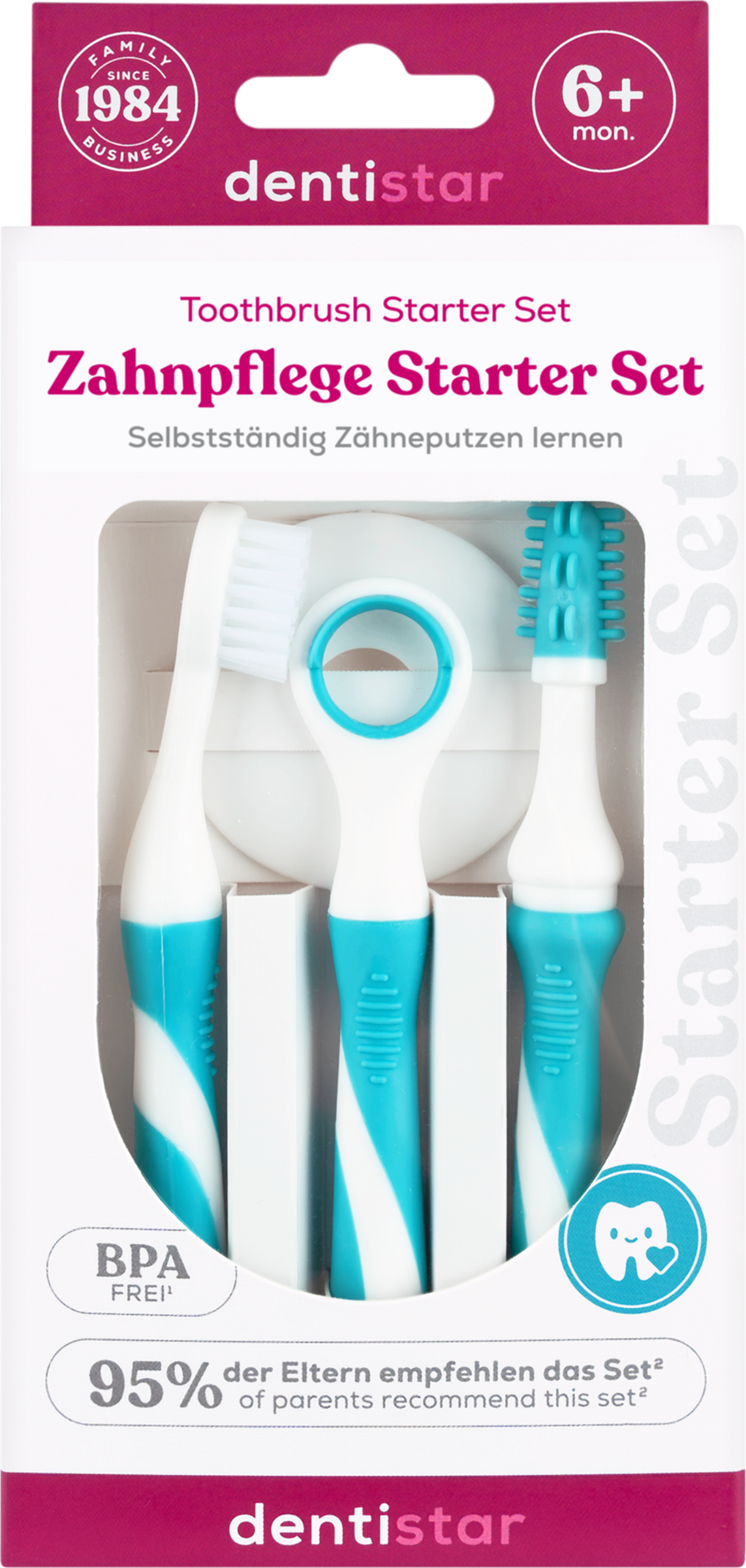 Dentistar 4teiliges-Starter Set Zahnpflege