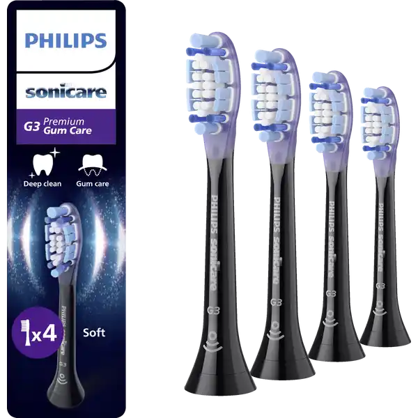 رؤوس الفرشاة G3 Premium Gum Care HX9054/88 سوداء