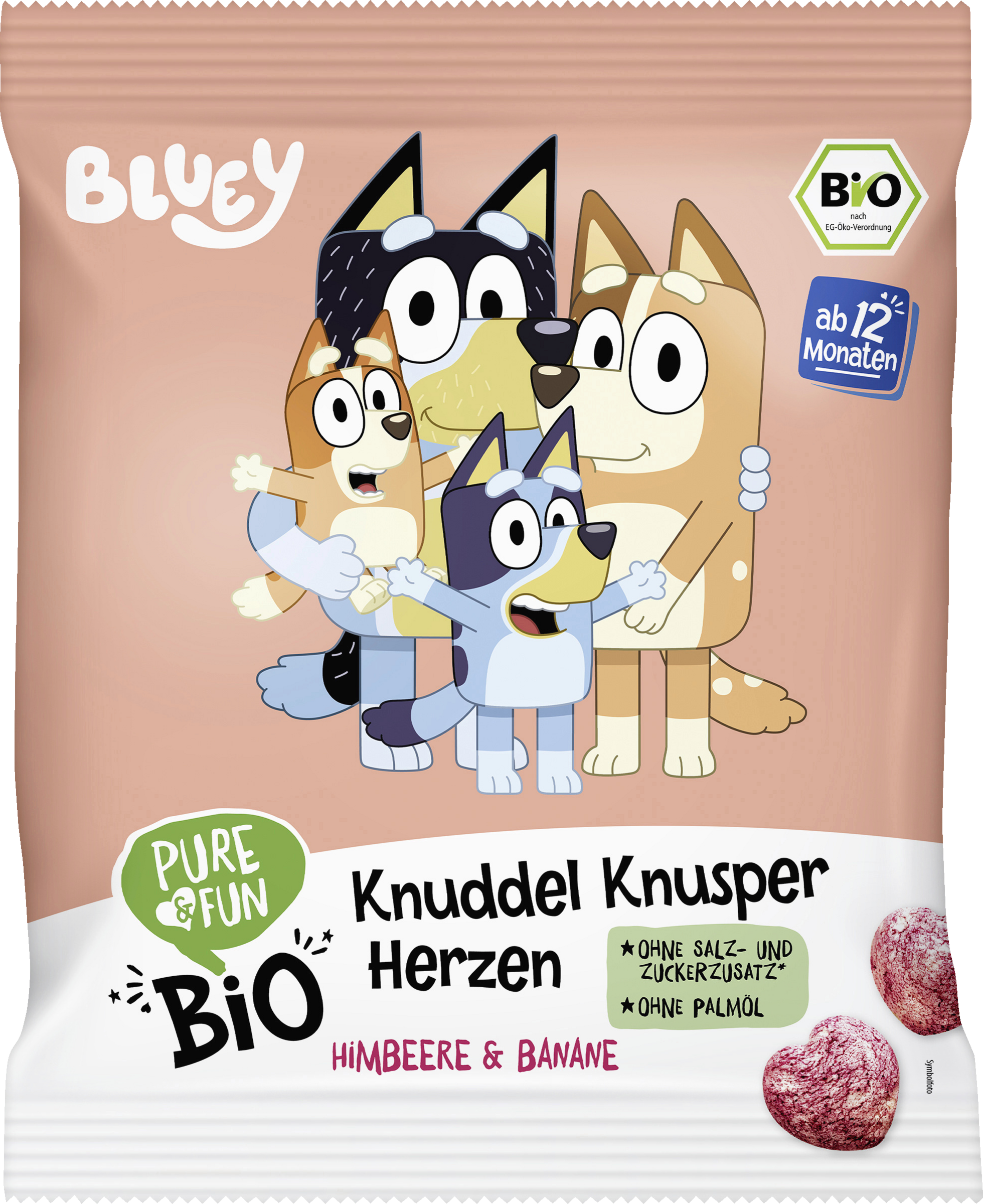 Pure&Fun Bio Bluey Knuddel Knusper Herzen