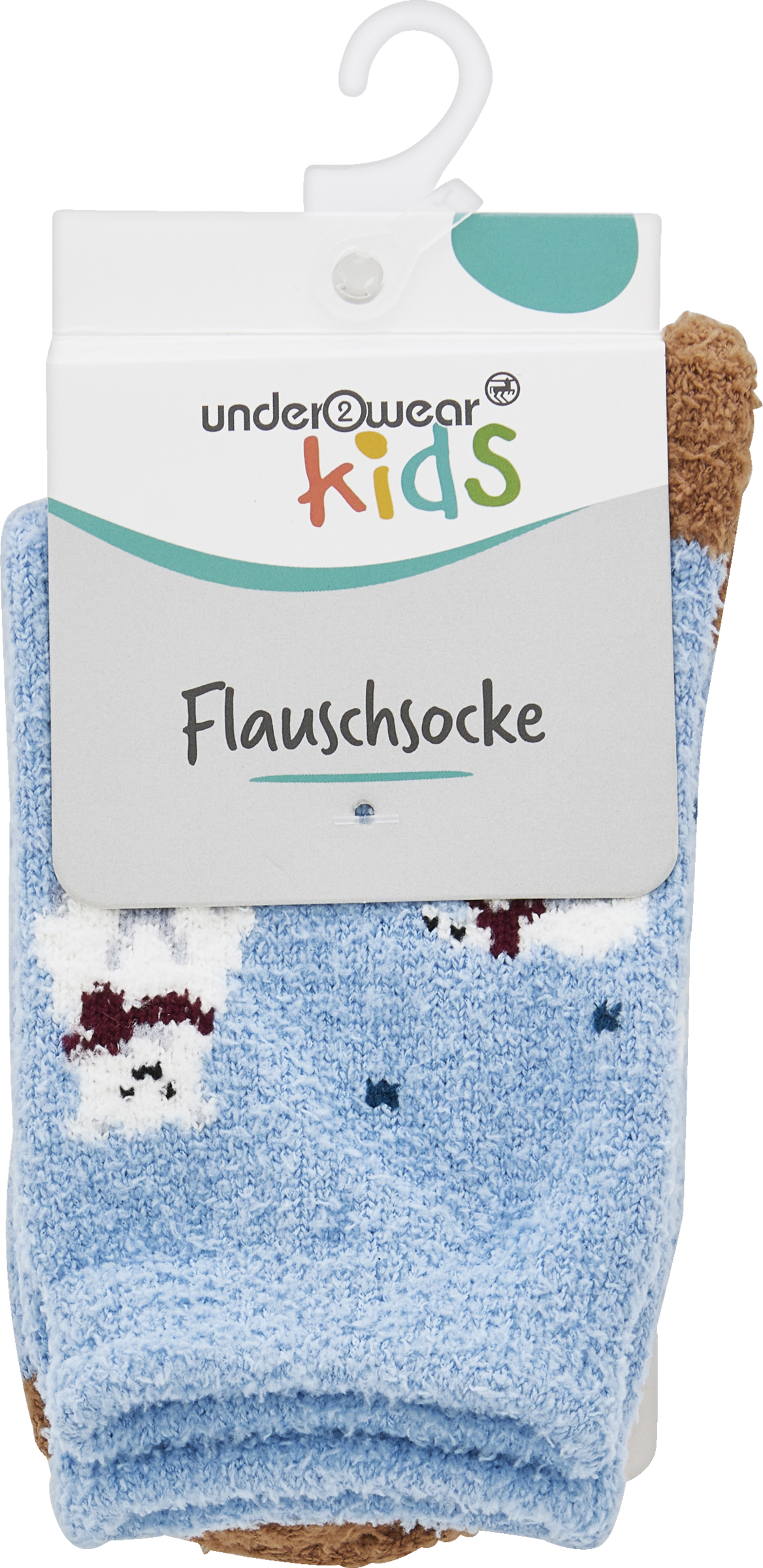 under2wear kids Flauschsocke Eisbär hellblau Gr. 31/34