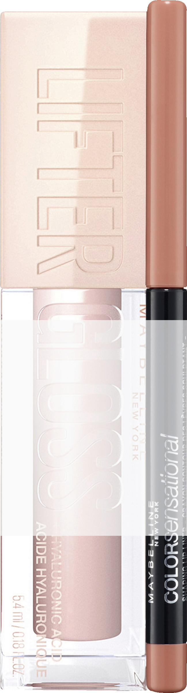 2in1 Set Lifter Gloss 002 Ice Color Sensational Shaping Lipliner 10 Nude Whisper