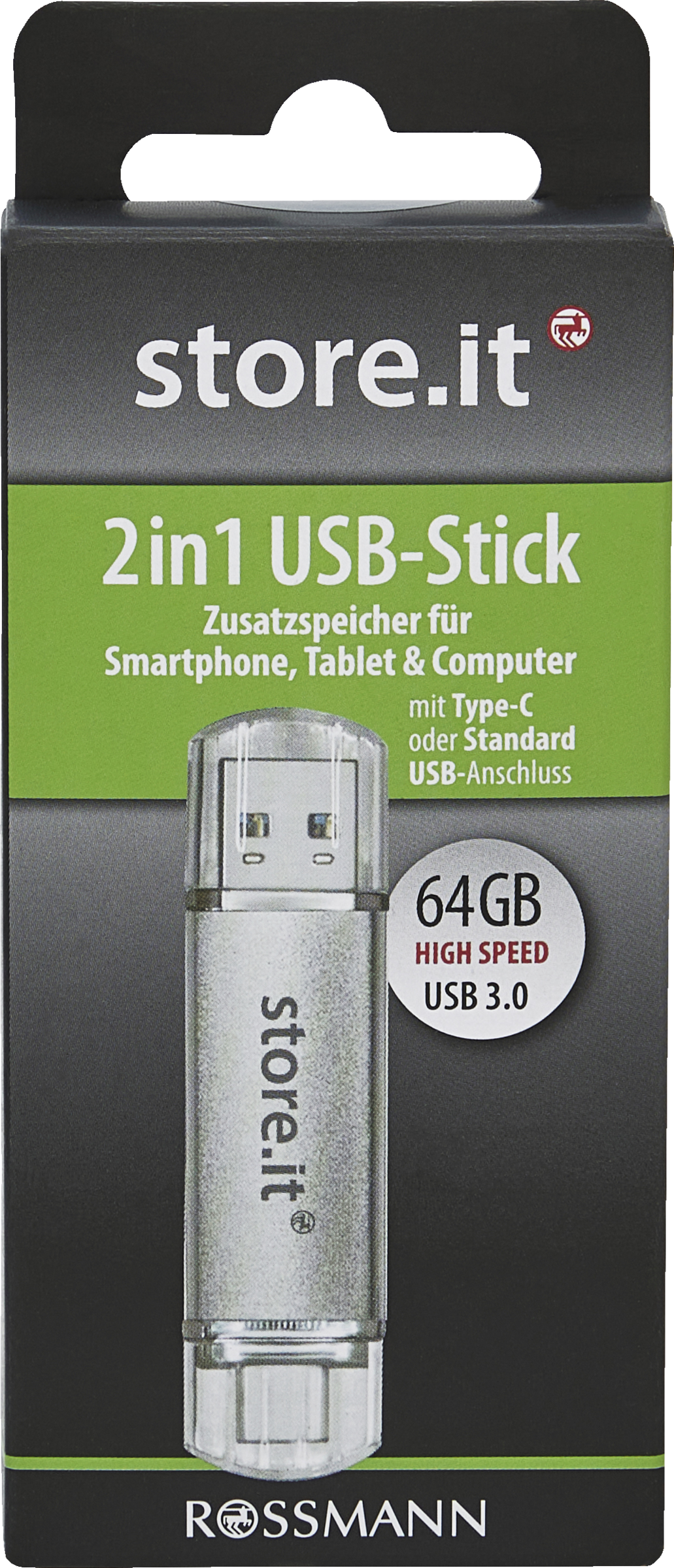 store.it 2in1 USB-Stick 3.0, 64 GB