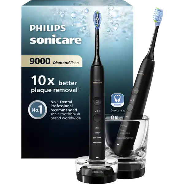 فرشاة أسنان كهربائية 9000 DiamondClean HX9914/54 عبوة مزدوجة سوداء