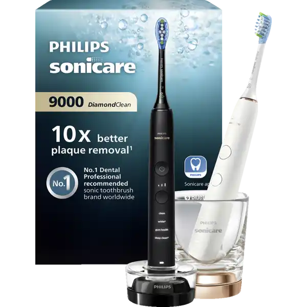 فرشاة أسنان كهربائية DiamondClean Series 9000 HX9914/57 عبوة مزدوجة