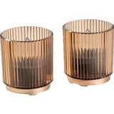 Solar Windlichter 2er-Set amber-kupfer