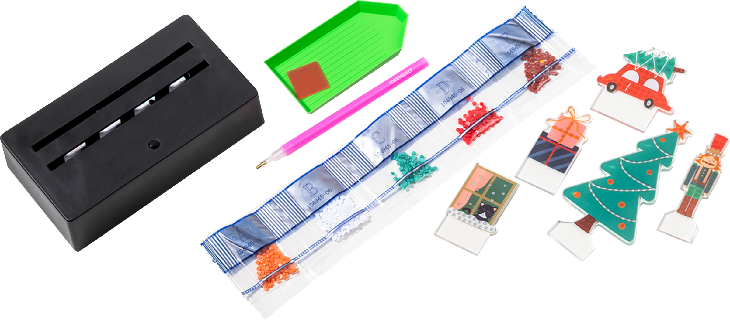 IDEENWELT LED-Diamond-Painting-Set Weihnachtsbaum