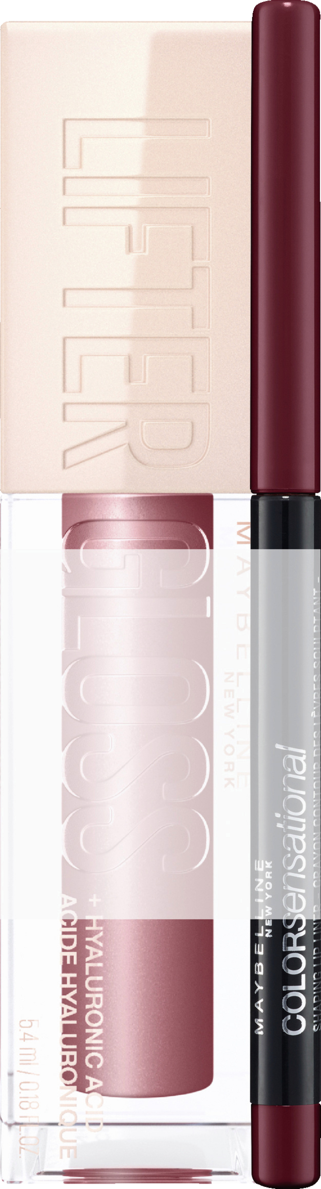 2in1 Set Lifter Gloss 005 Petal + Color Sensational Shaping Lipliner 110 Rich Wine