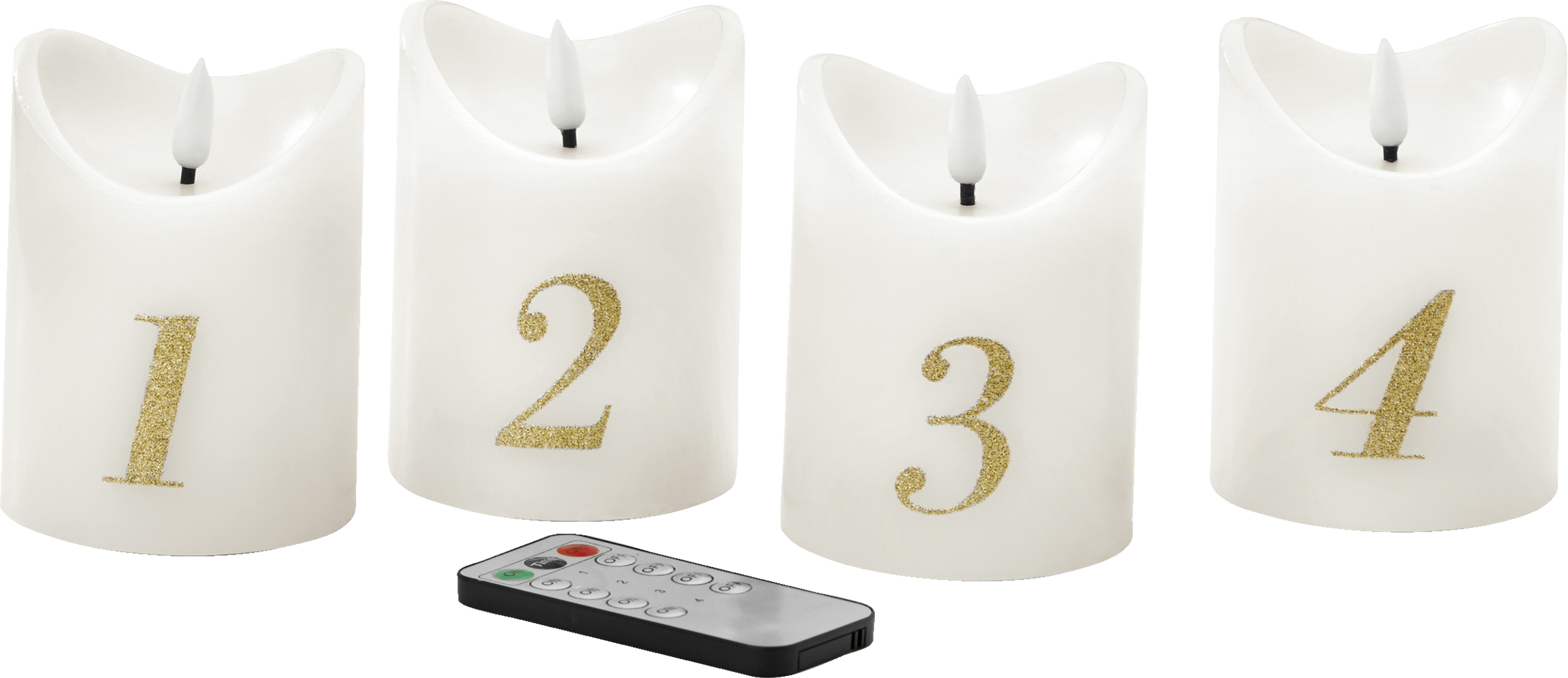 IDEENWELT LED-Kerzen 4er-Set