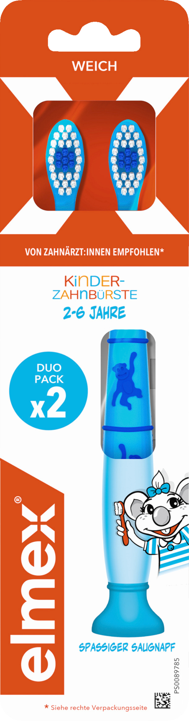 elmex Kinderzahnbürste weich Doppelpack