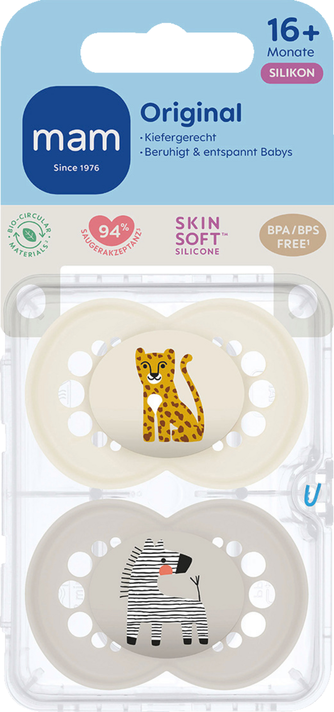 MAM Original matt Silikon 16+ Leopard/Zebra