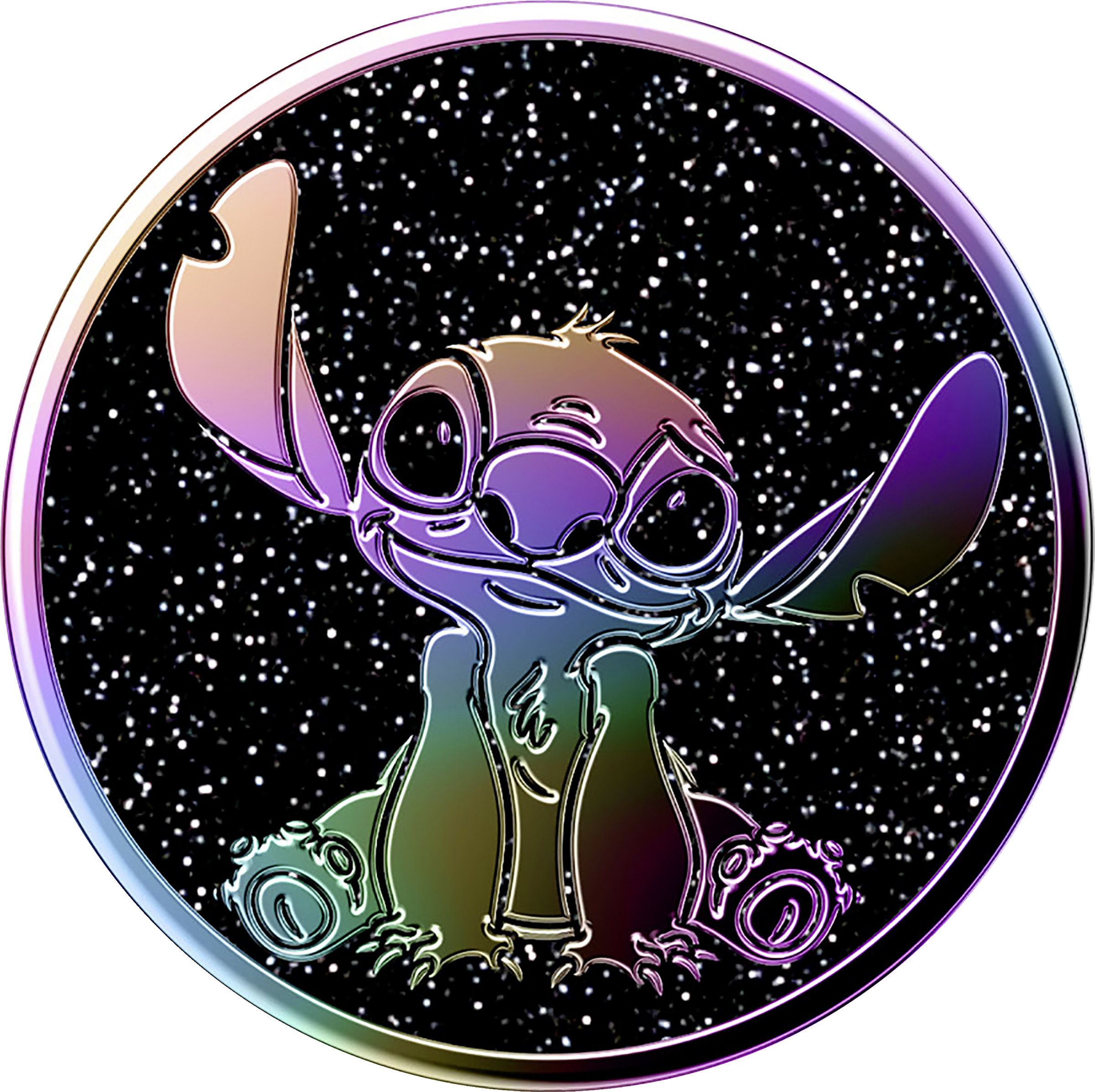 PopSockets PopGrip - ausziehbare Handyhalterung  - Enamel Oil Slick Stitch