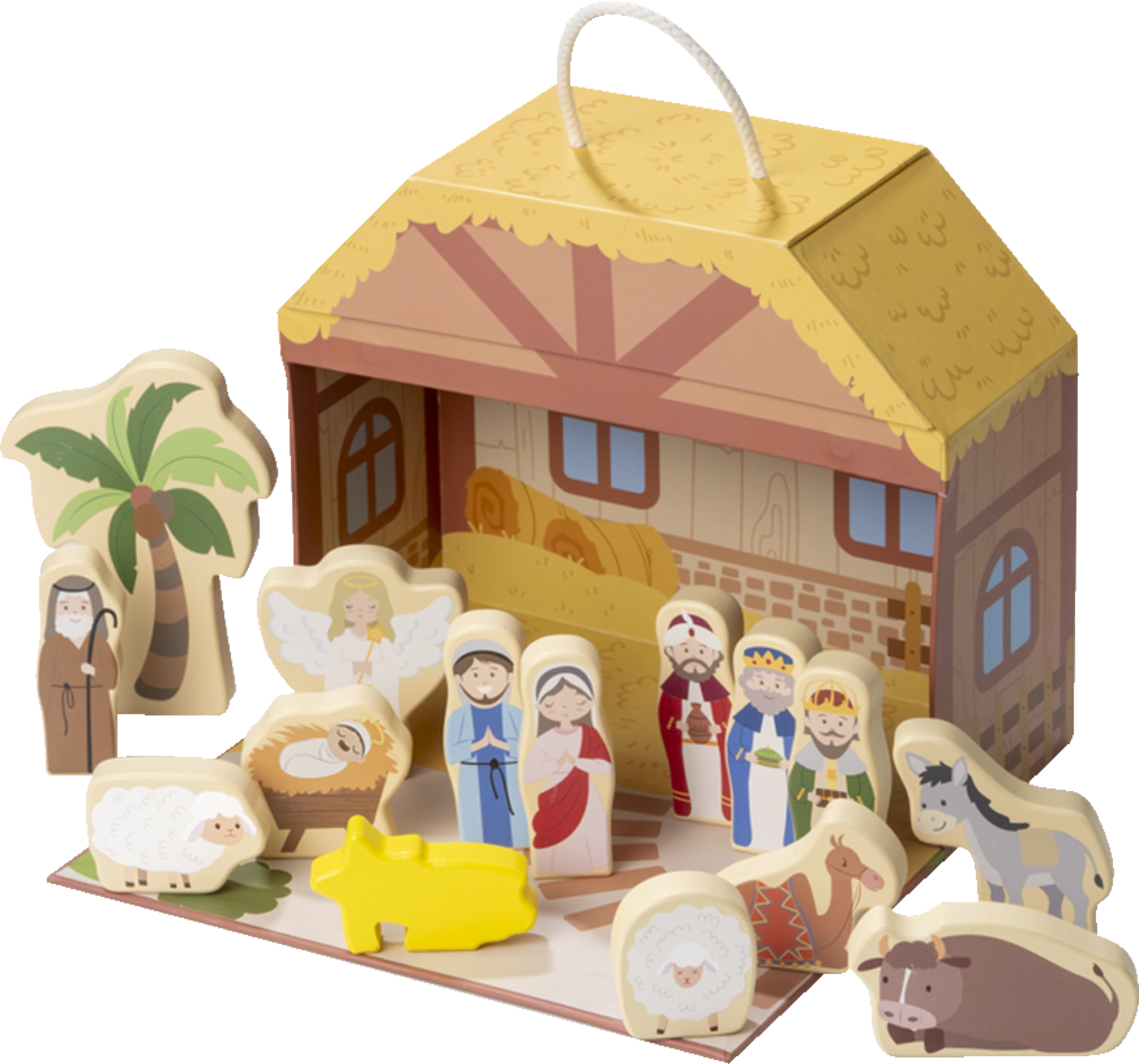 IDEENWELT Kinder-Holzkrippenspiel