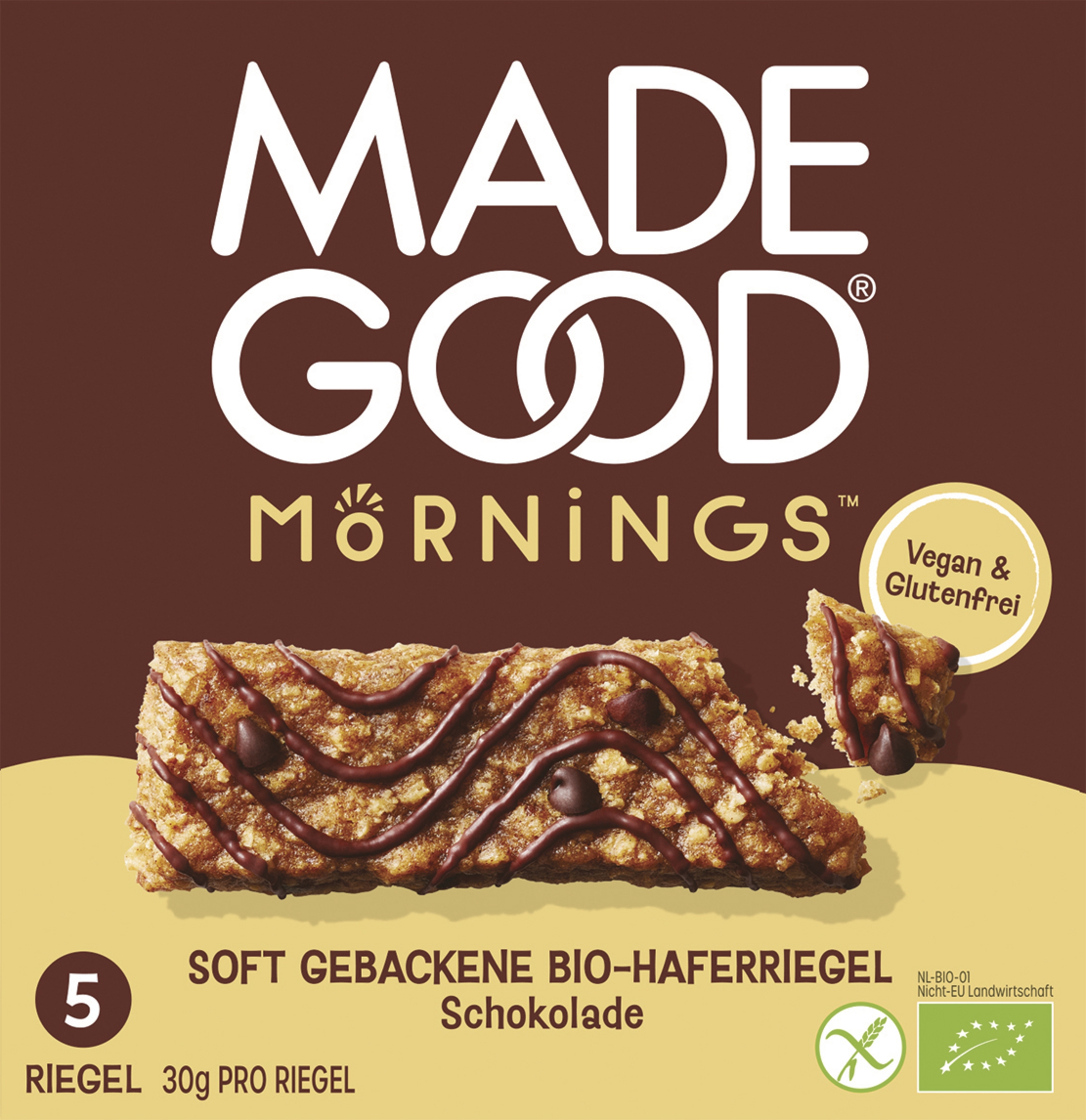 MadeGood Bio Haferriegel Schokolade