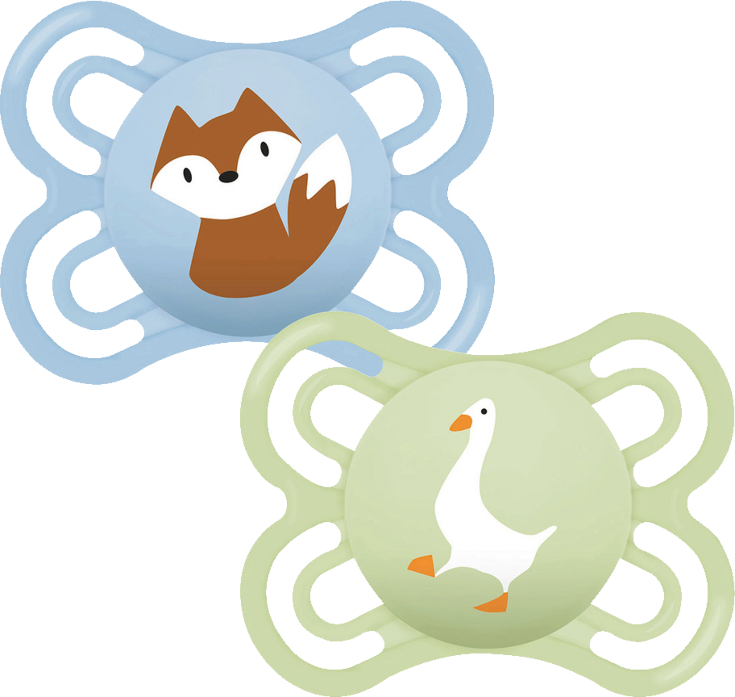 Schnuller Perfect Silikon, 0-6 Mon., Fuchs/Gans