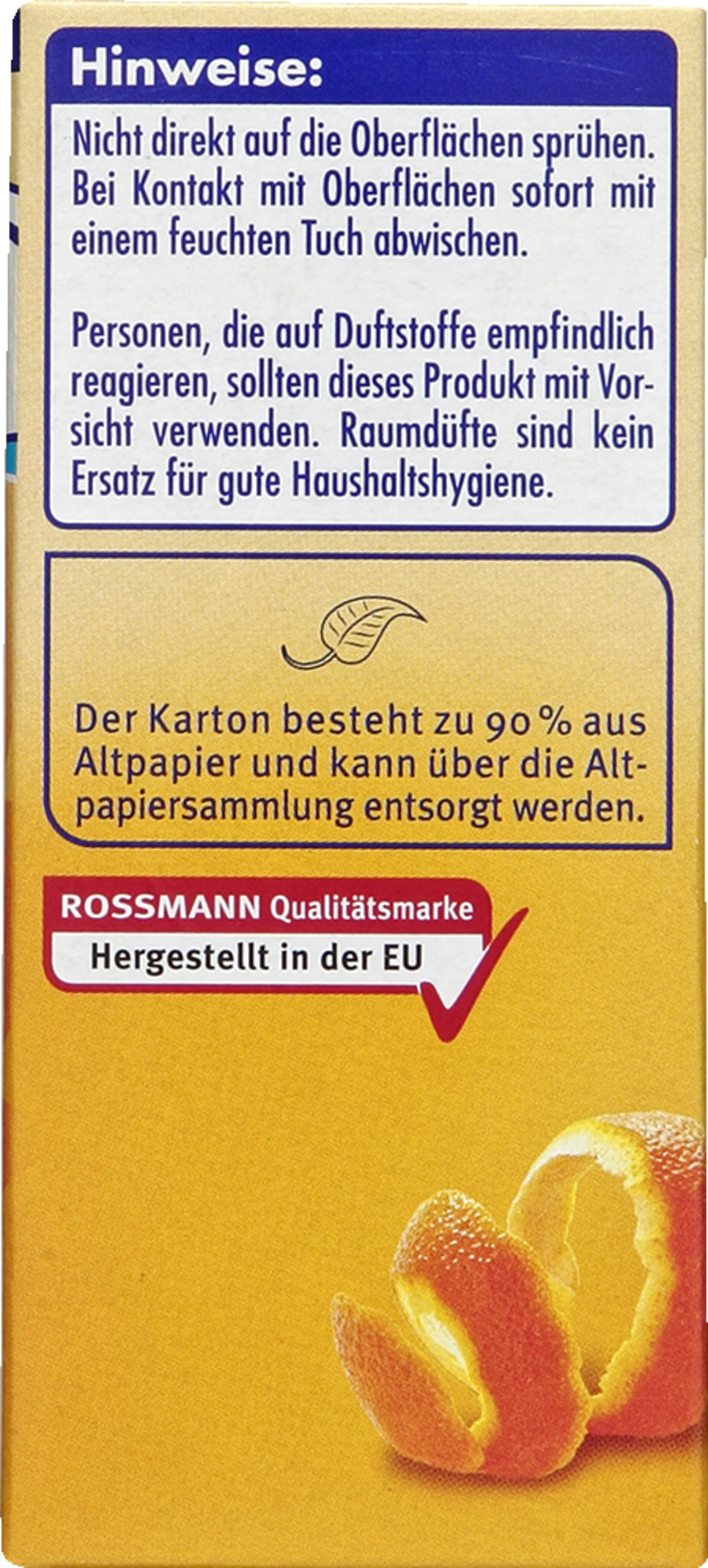 domol Mini Spray Nachfüller Orange Blossom