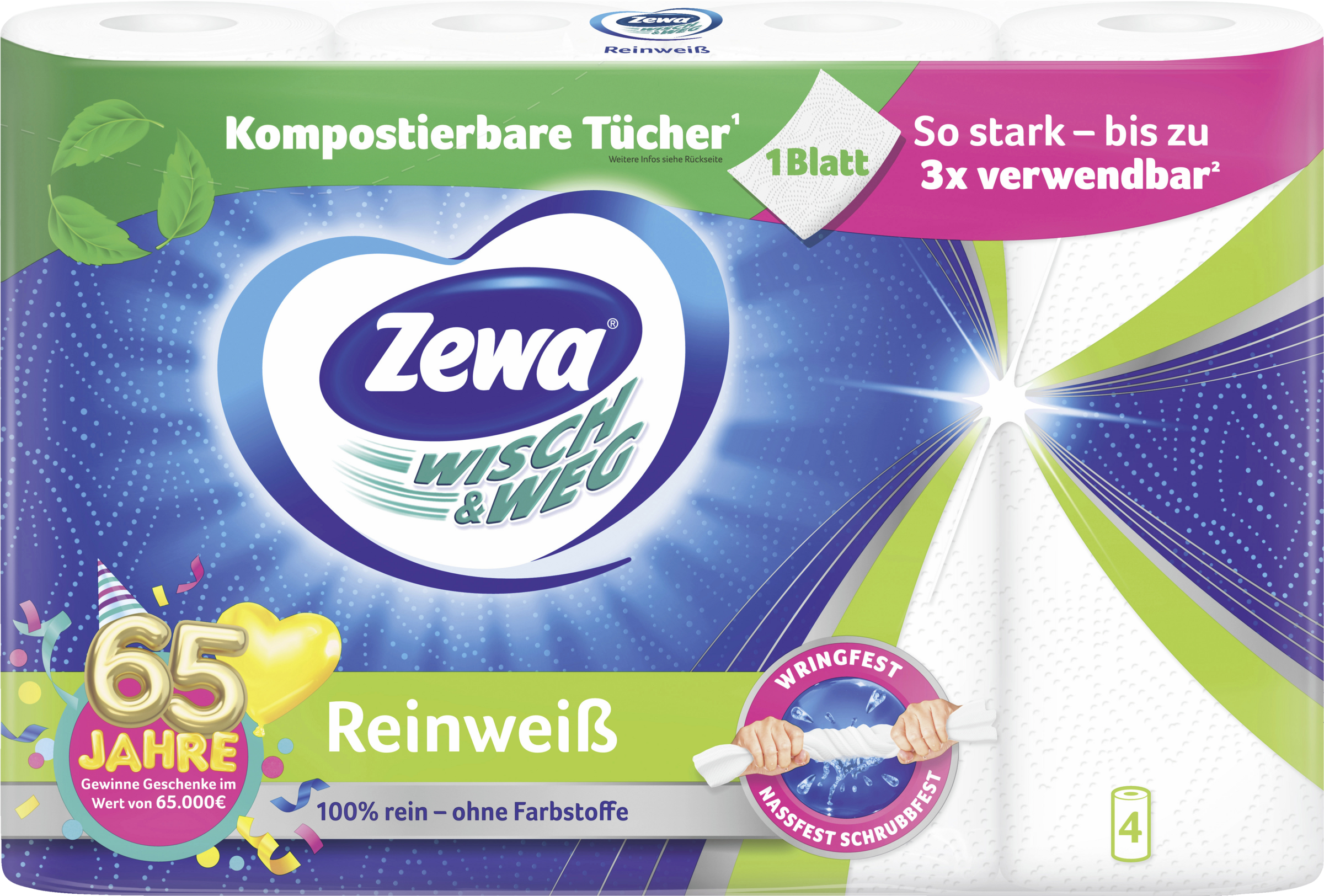 Zewa Haushaltstücher Wisch & Weg Reinweiß