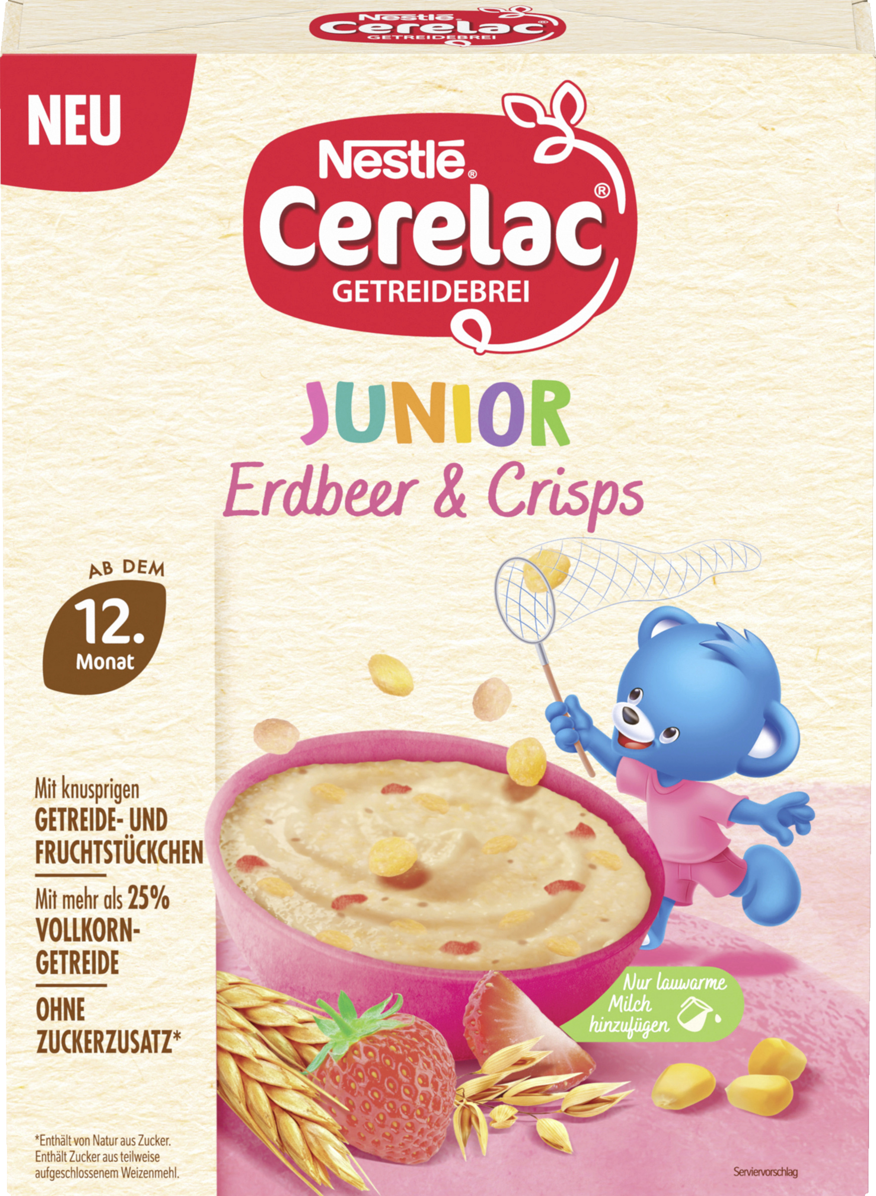 Nestlé Cerelac Junior Erdbeer & Crisps Getreidebrei 200g