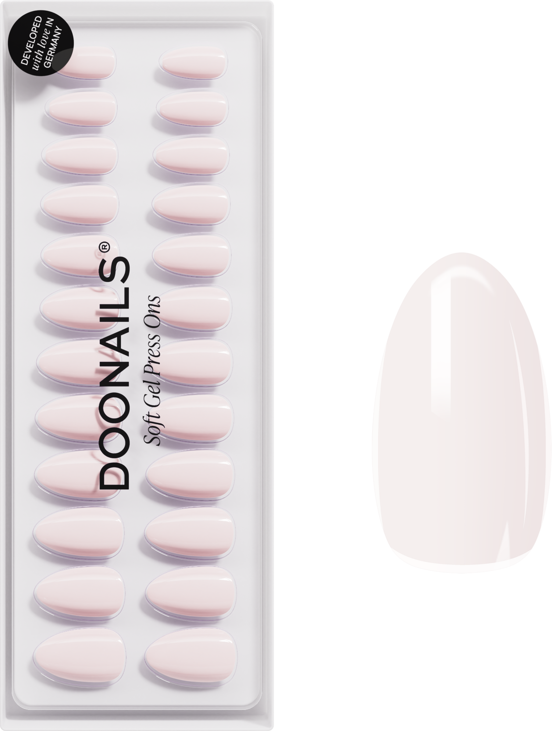 Doonails Press ons Pillowtalk Short Almond Soft Gel