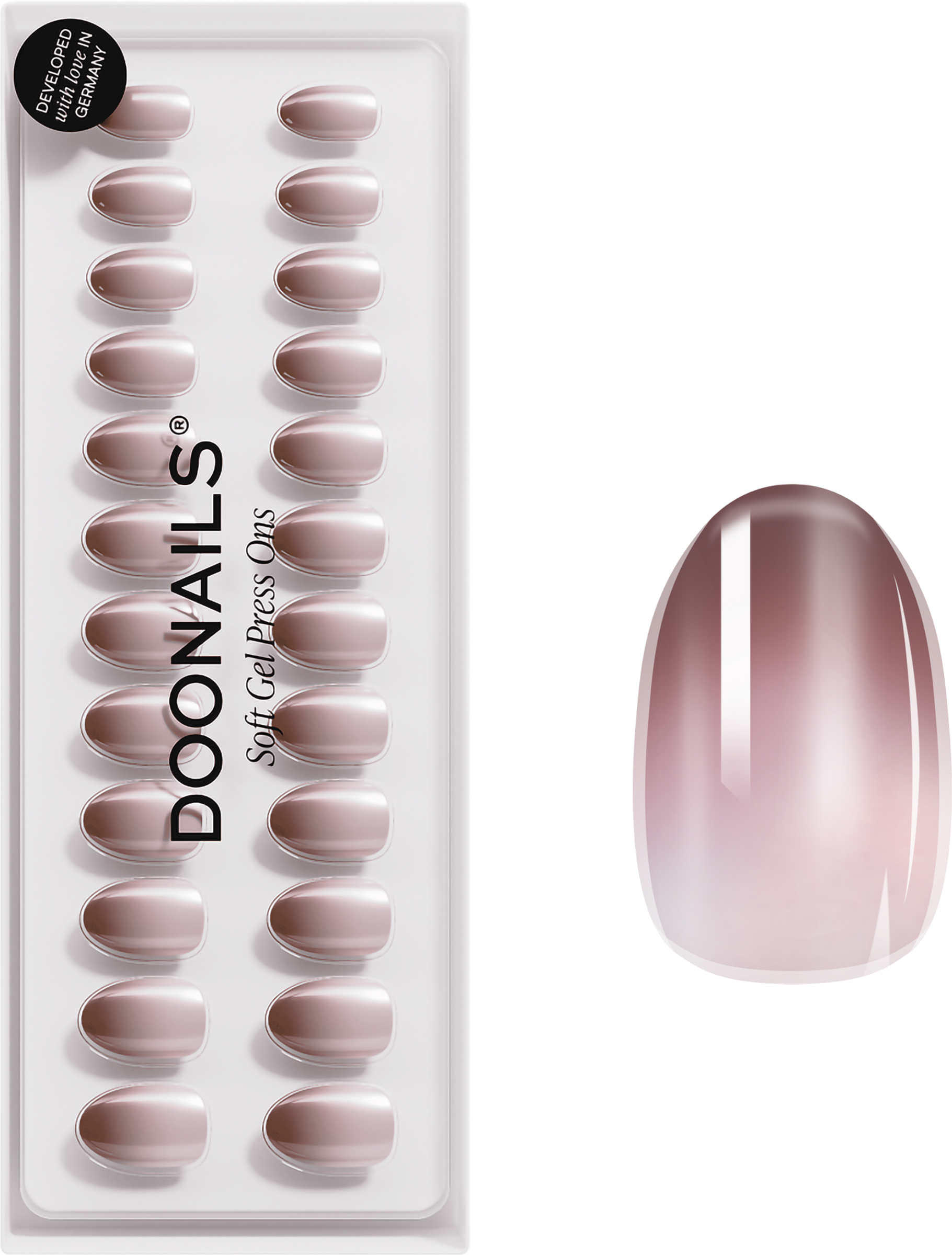Doonails Press ons Brownie Short Round Soft Gel
