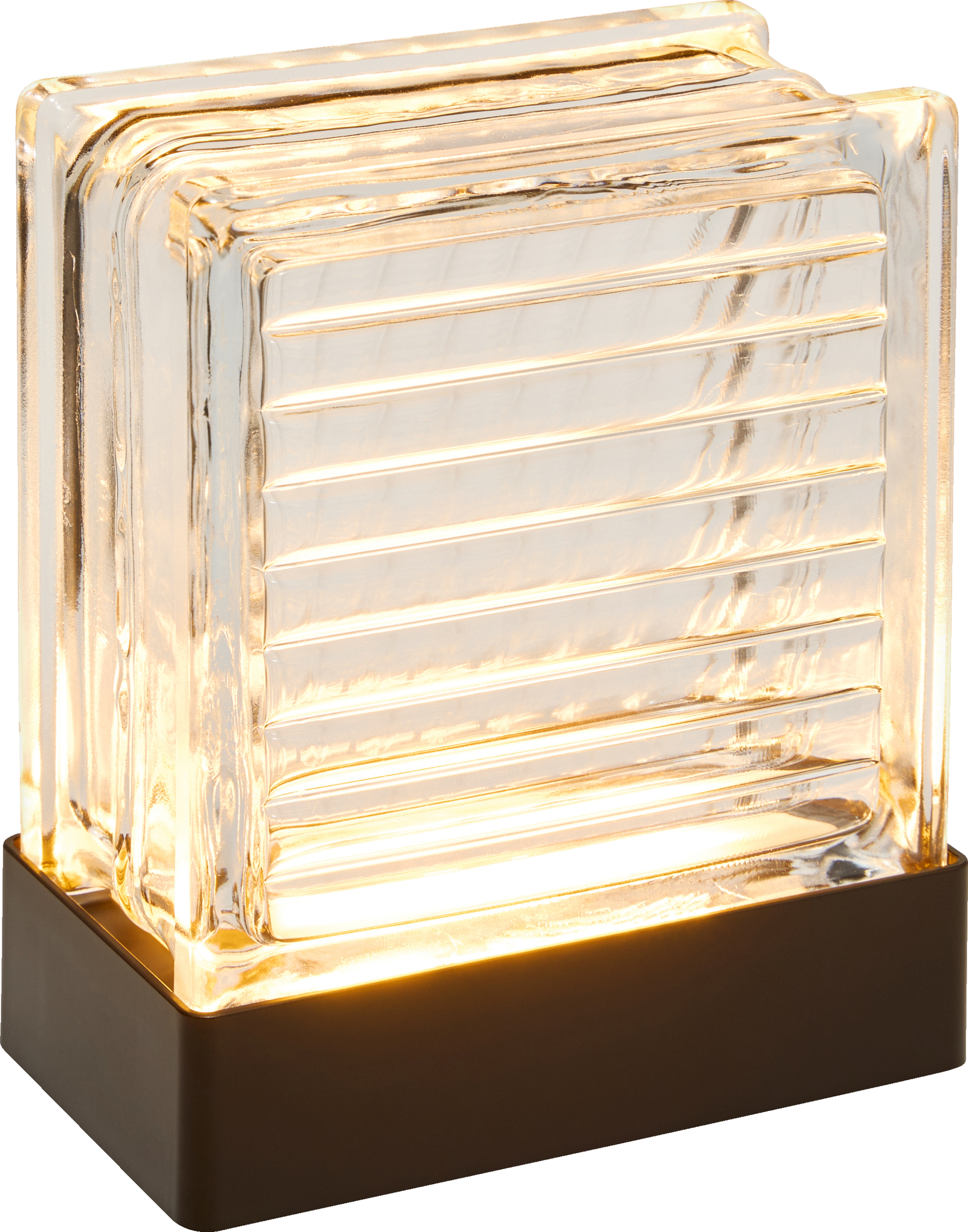 Glasblock-Tischleuchte