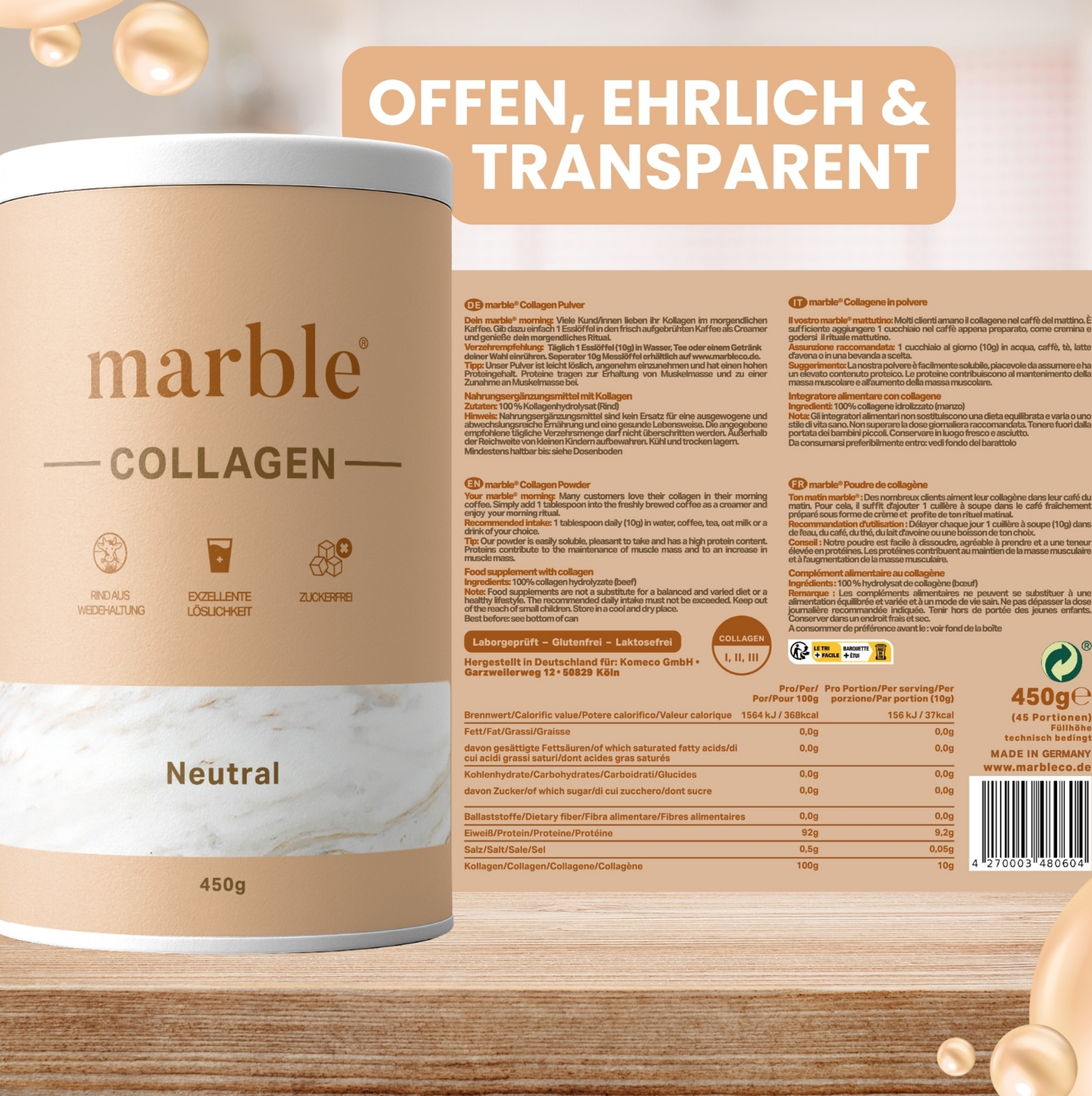 مسحوق الكولاجين بنكهة محايدة 2