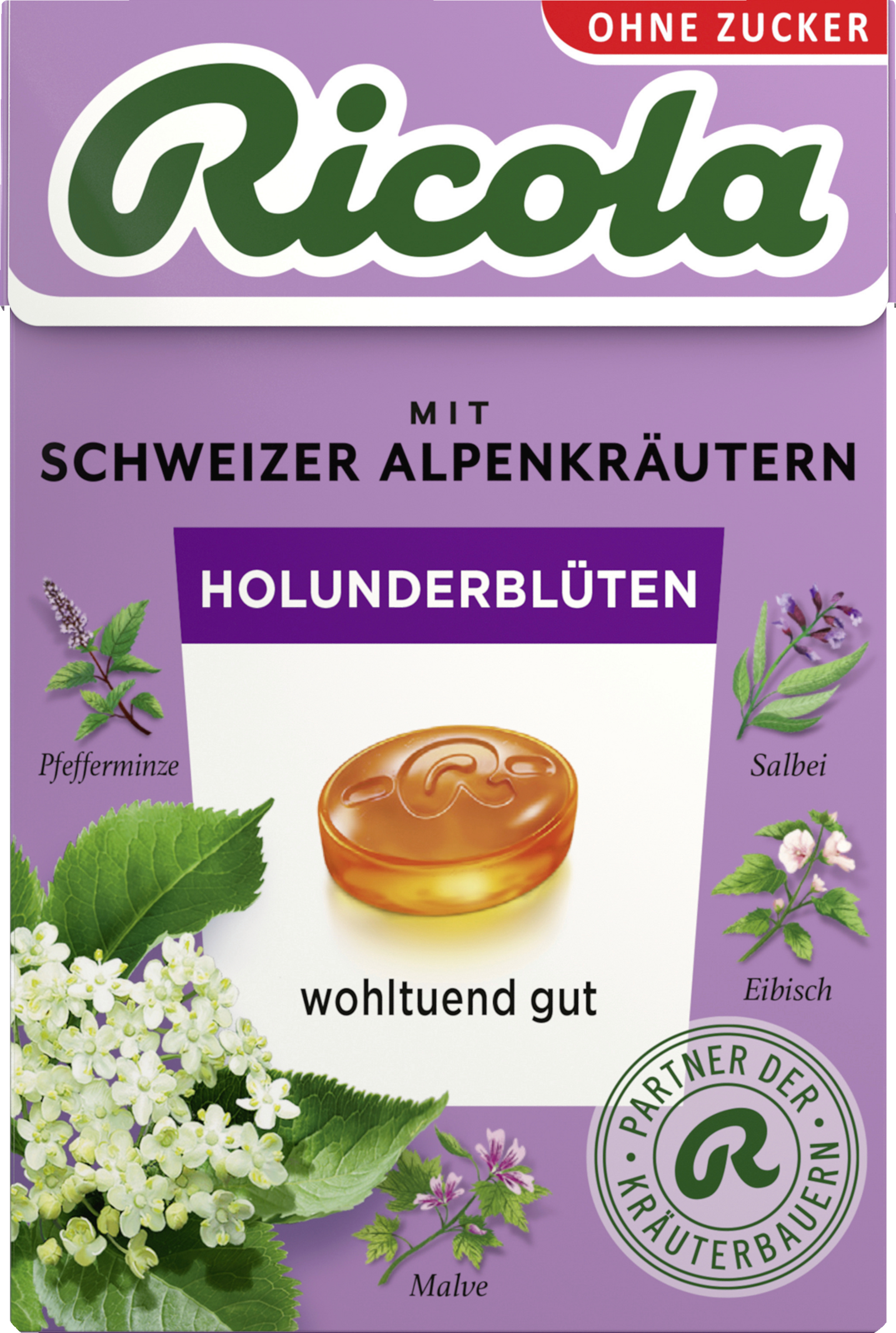 Ricola Holunderblüten Bonbons zuckerfrei 50g