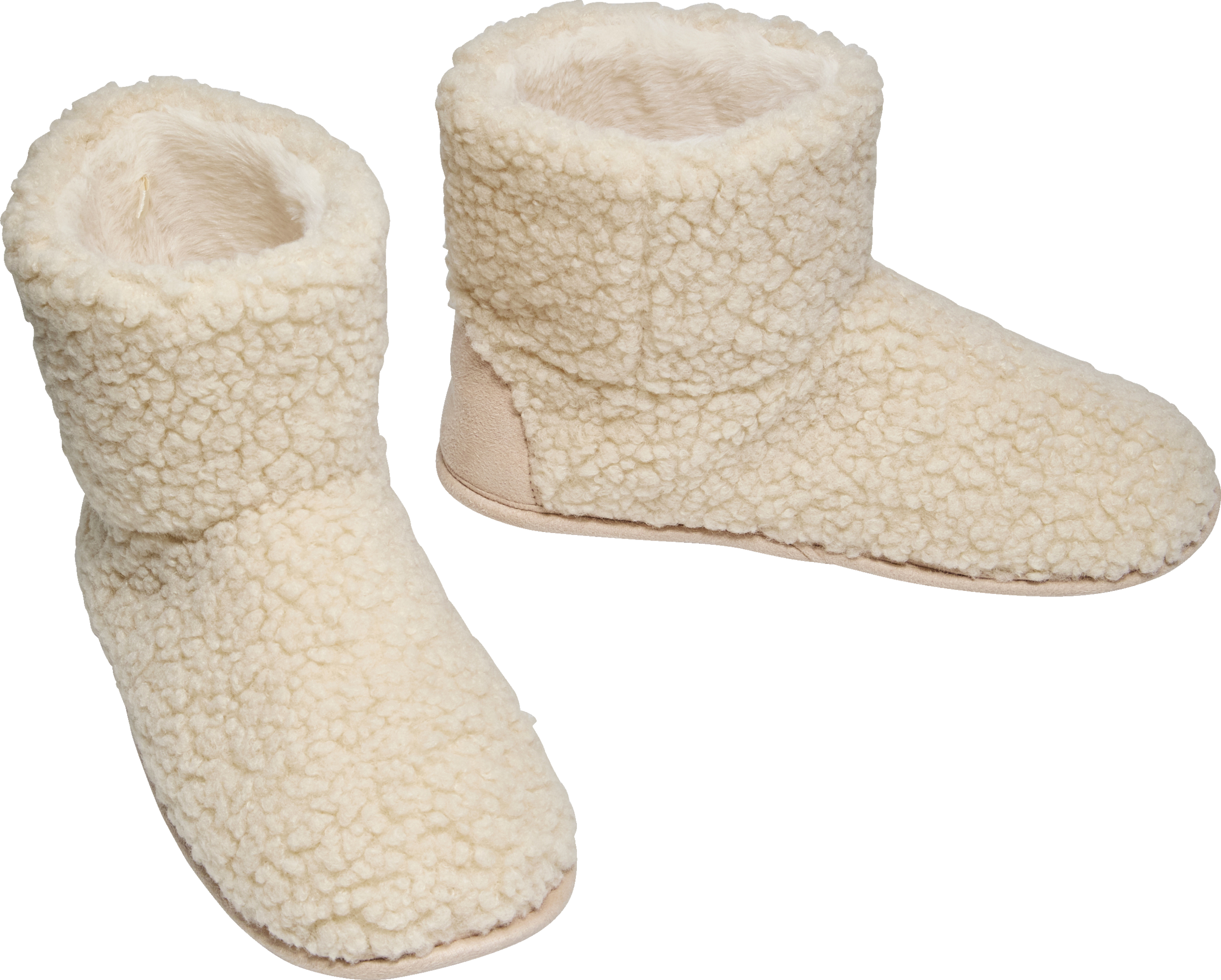 Hausschuh-Booties beige Gr. 37/38