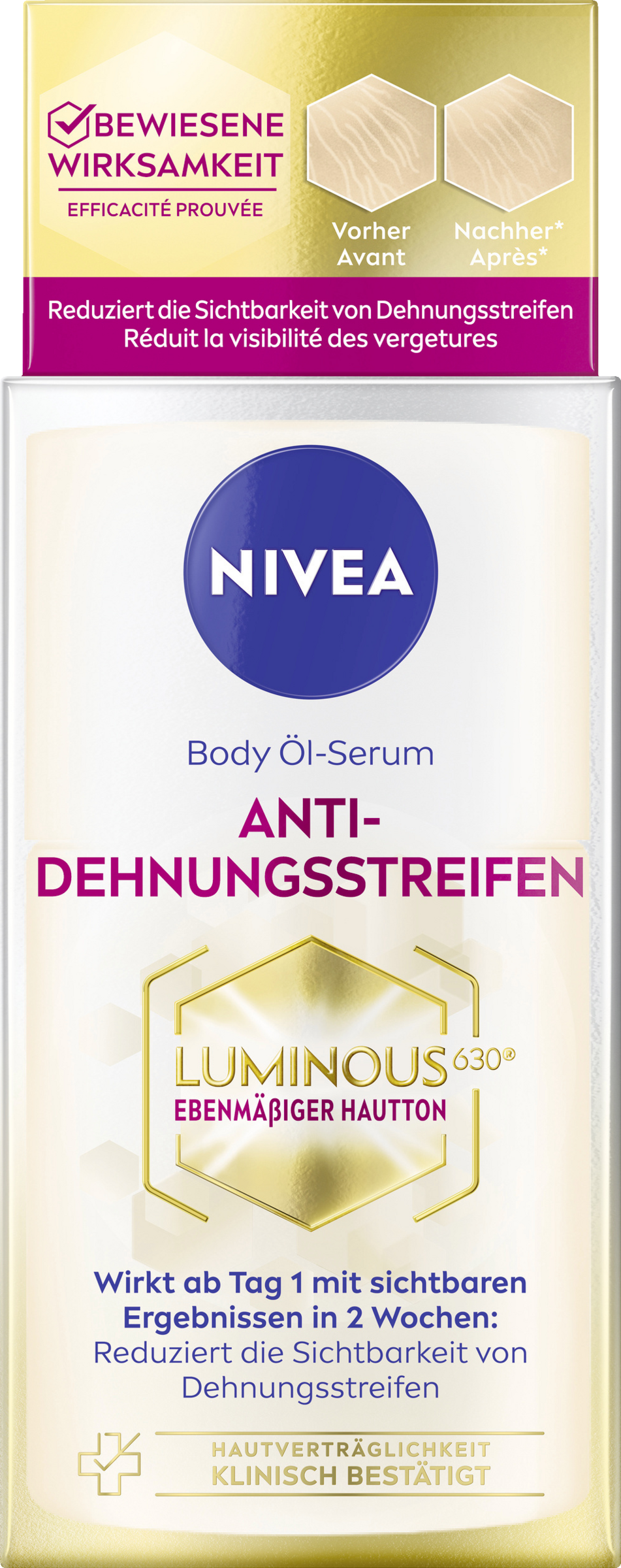 NIVEA Body Öl-Serum Luminous630° Anti-Dehnungsstreifen
