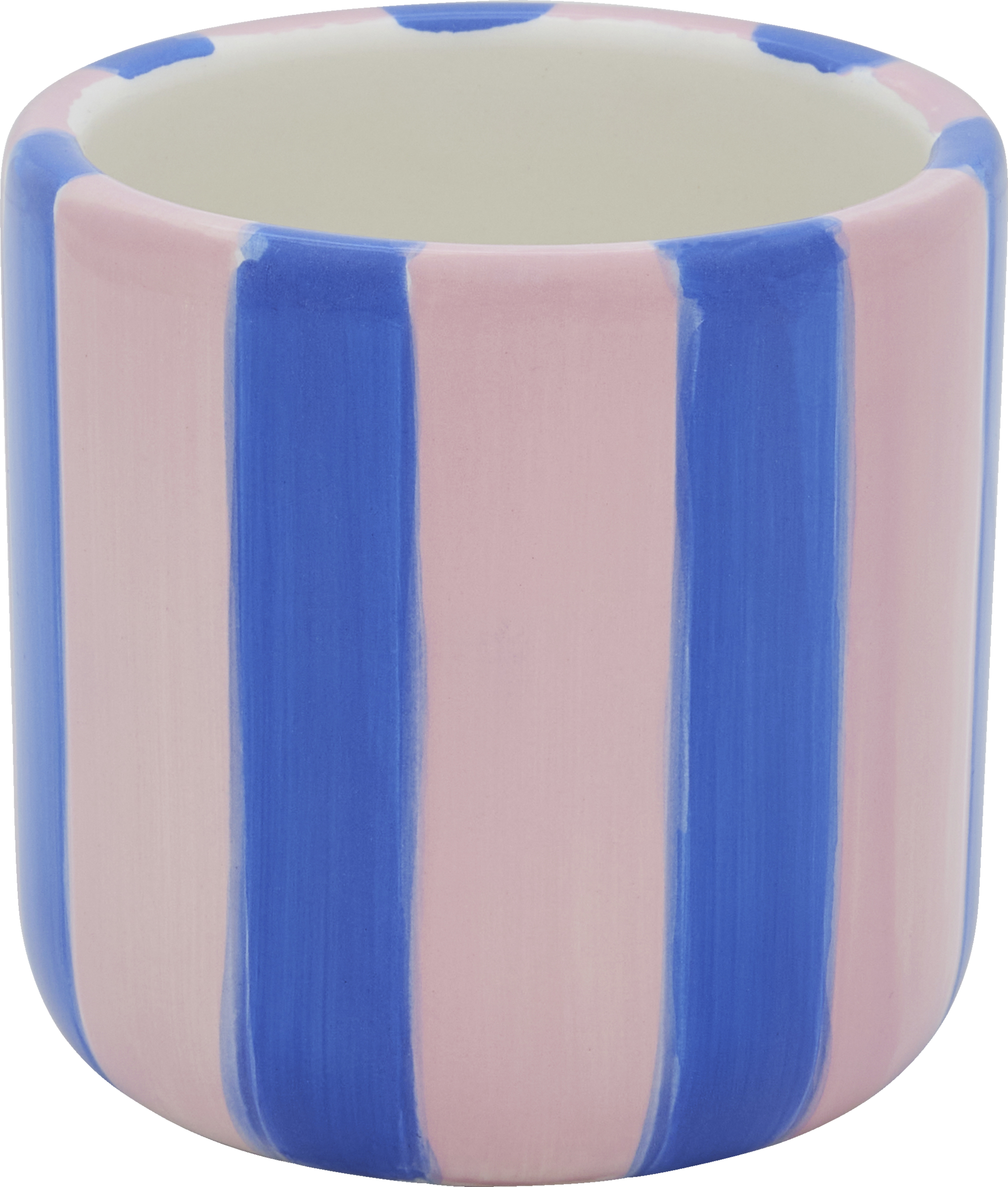 Dekovase klein Streifen rosa blau