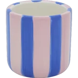 Dekovase klein Streifen rosa blau