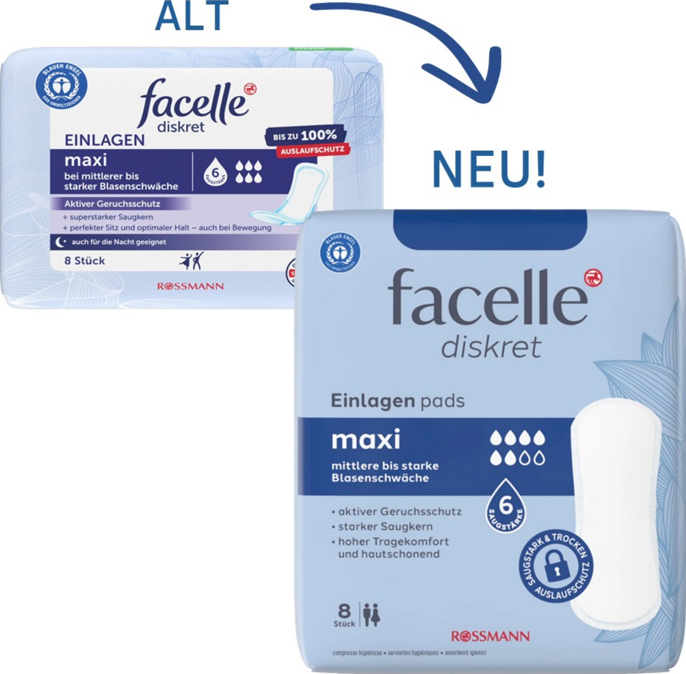 Hygiene-Einlagen Maxi