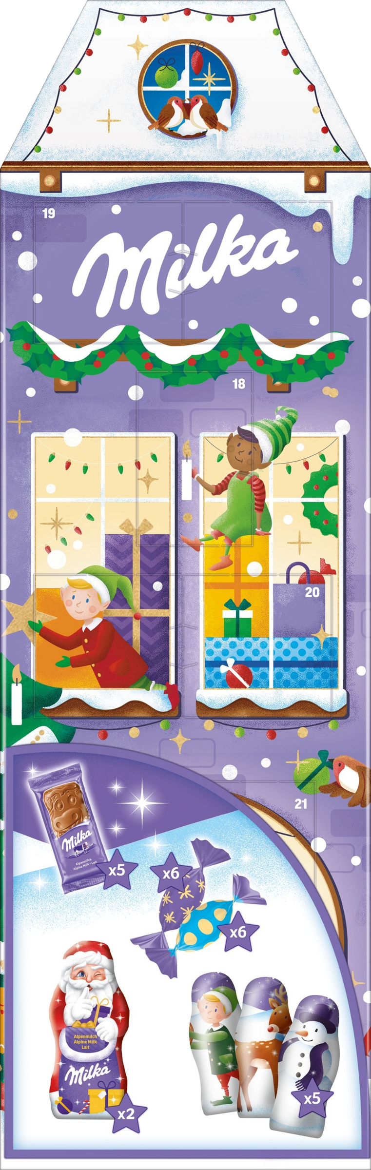 Milka 3D Haus Adventskalender 2025 (24 Stück)